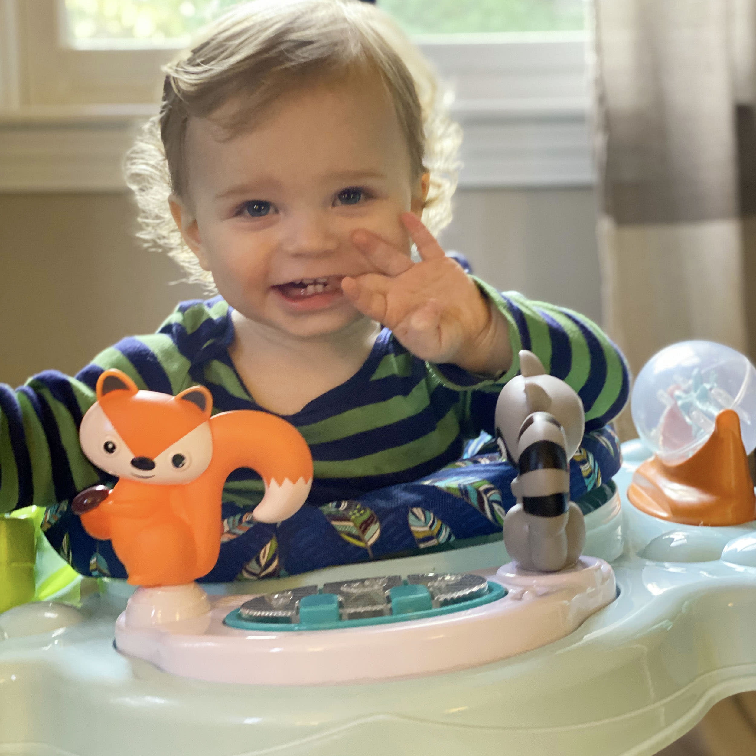 Cosco Jump. Spin & Play Activity Center. Featherly