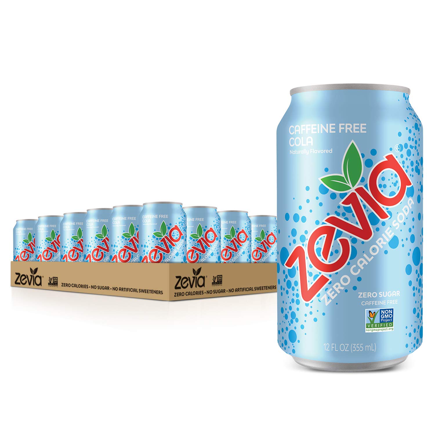 Zevia Zero Calorie Soda. Caffeine Free Cola. 12 Ounce Cans (Pack of 24)