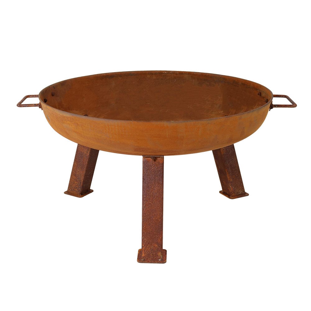 Sunnydaze Decor 24-in W Orange Cast Iron Wood-Burning Fire Pit