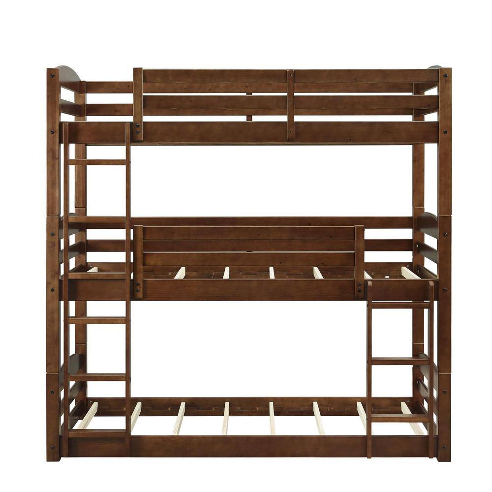Dorel Living  Noma Mocha Twin Triple Wood Bunk Bed Frame