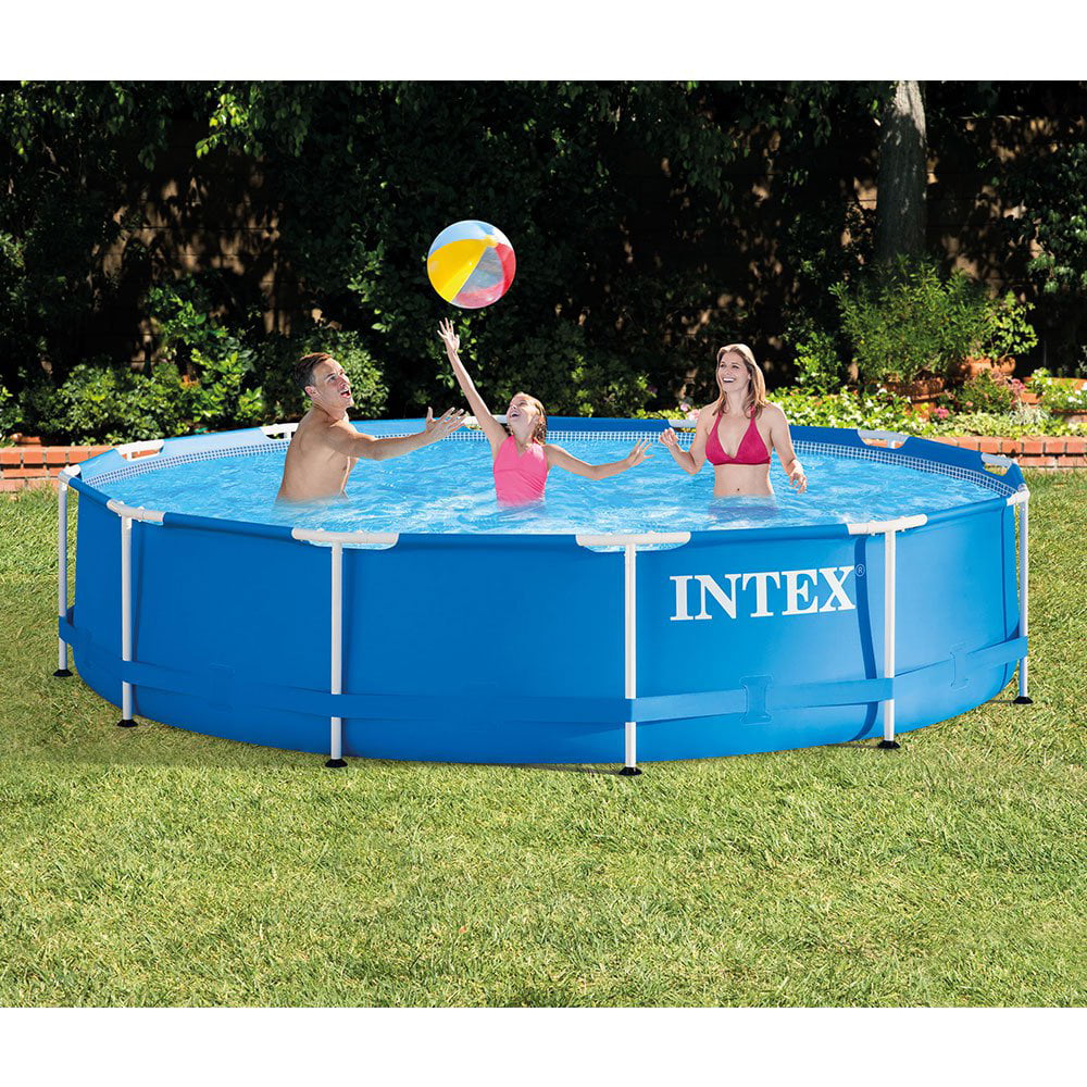 Intex 28210EH 12 ft x 30 in Easy-to-Set-up Round Above Ground Swimming Pool (Pump Not Included)