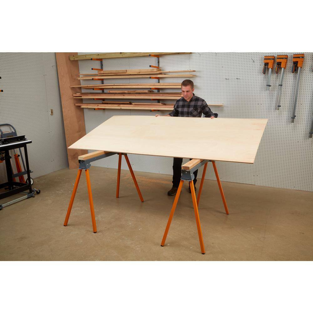 BORA 1000646445 36 in. Steel Folding Metal Saw horse (1-Pair)