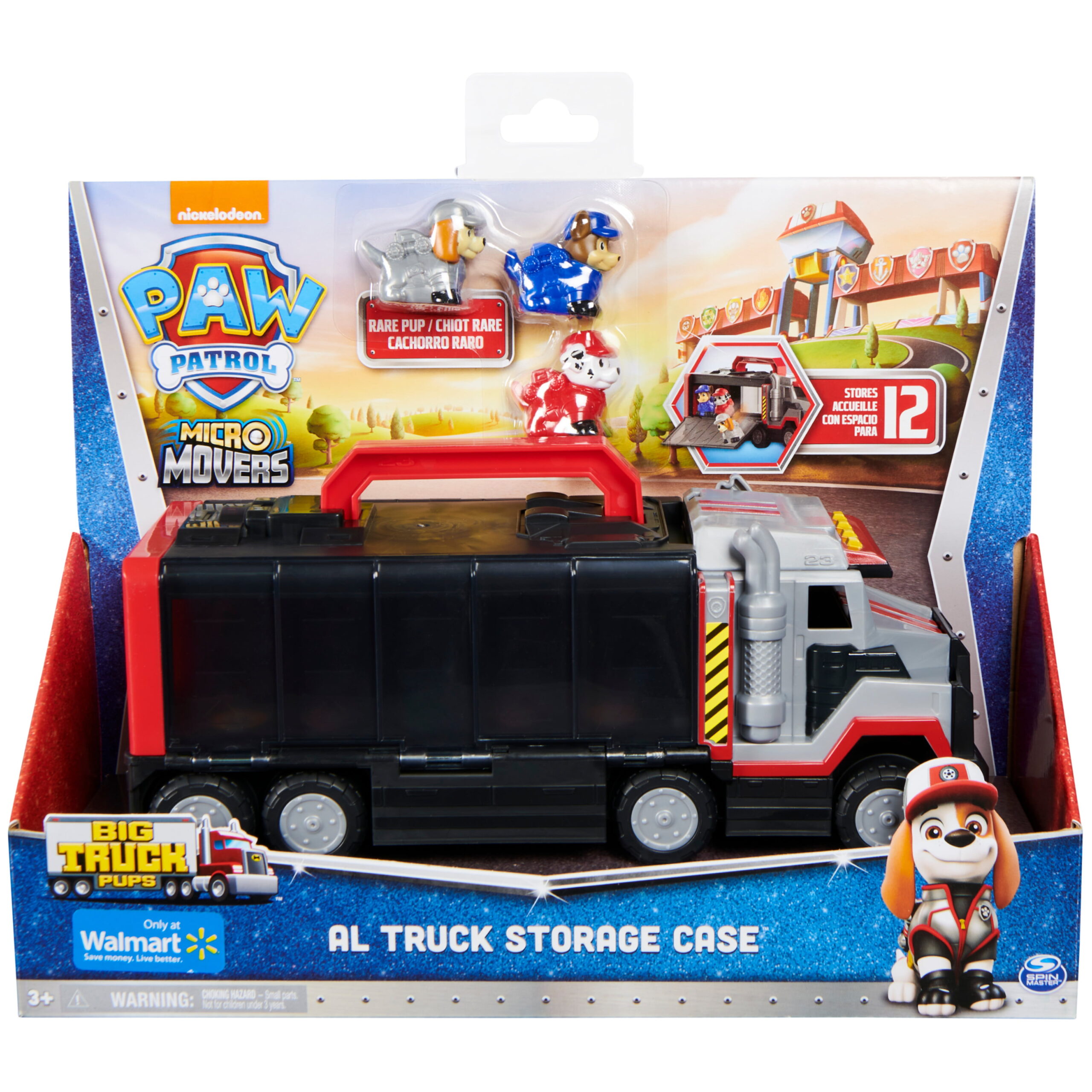 PAW Patrol. Micro Movers. Al Truck Storage Case with Action Figures. for Ages 3 and up