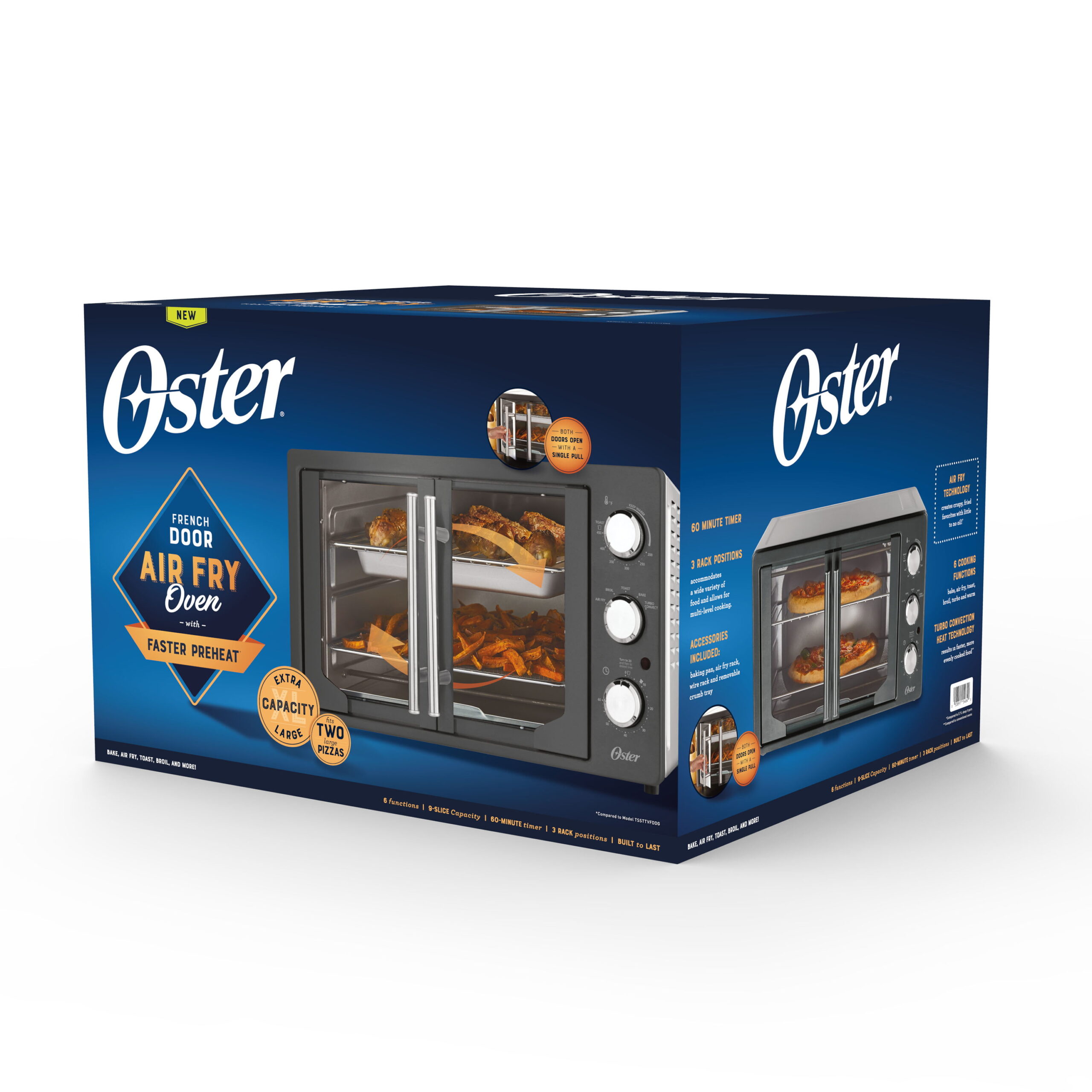 Oster Extra-Large French Door Air Fry Countertop Toaster Oven
