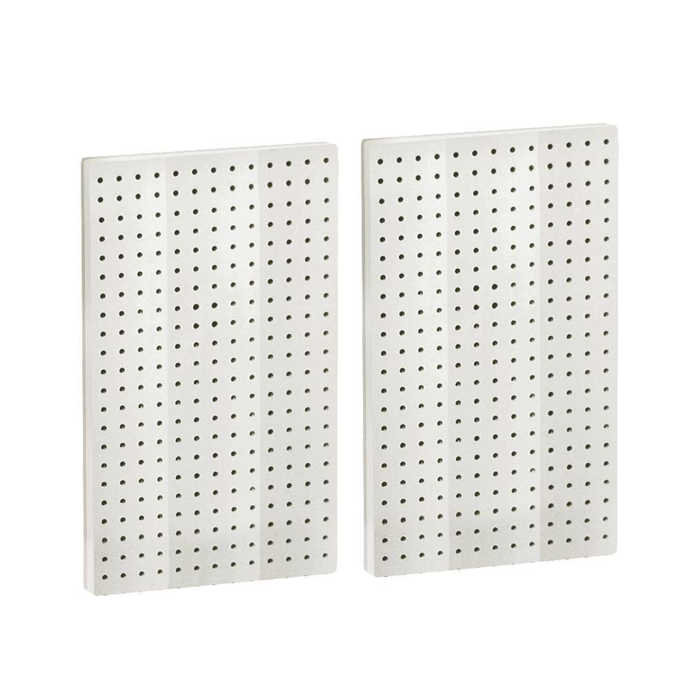 Azar Displays 771322-WHT 22 in H x 13.5 in W Pegboard White Styrene One Sided Panel (2-Pieces per Box)
