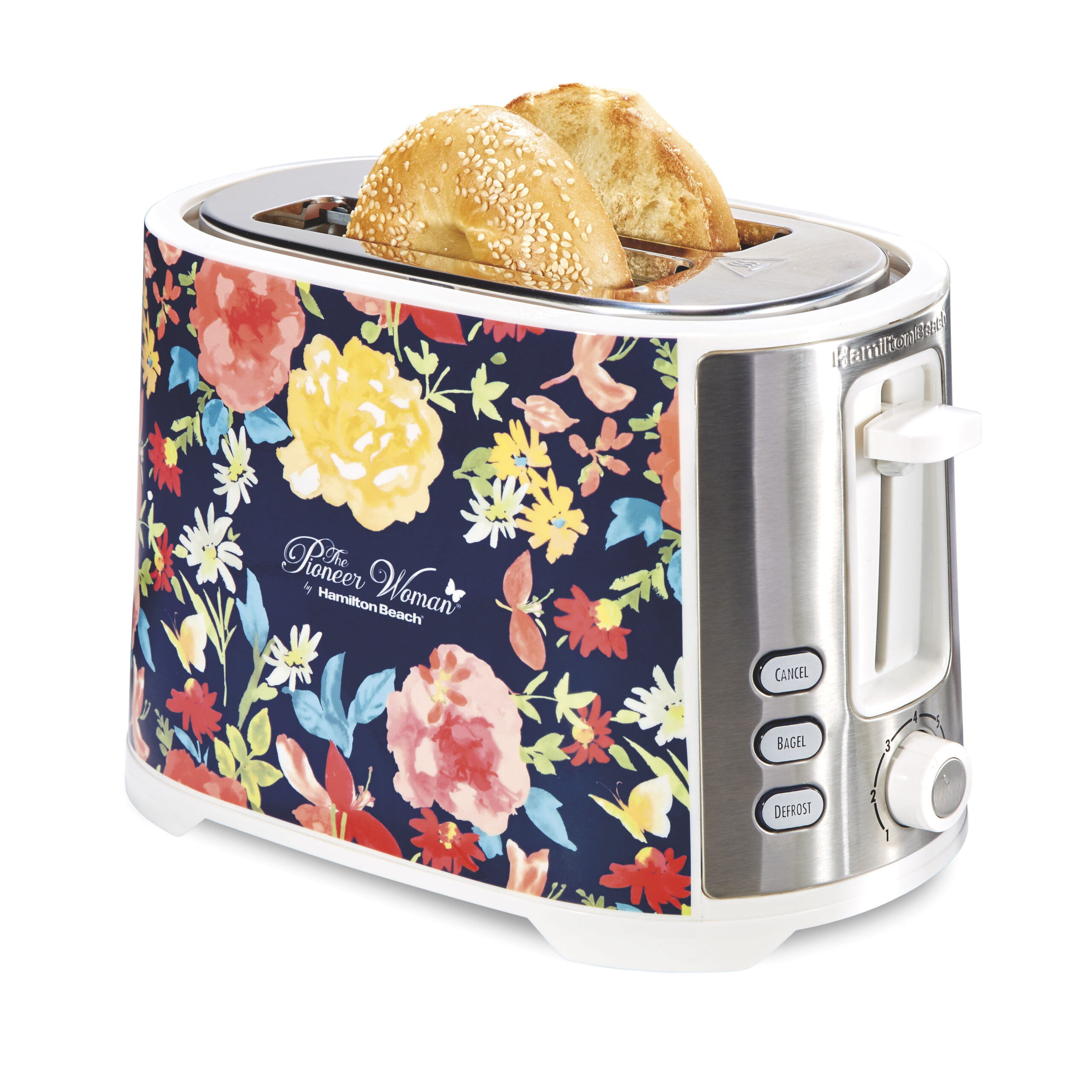 The Pioneer Woman Fiona Floral Extra-Wide Slot 2-Slice Toaster