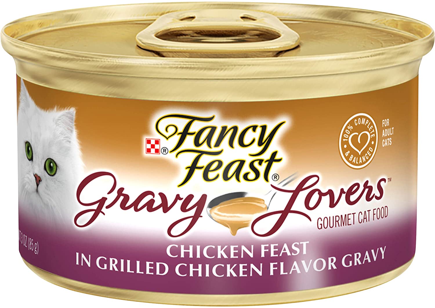 Purina Fancy Feast Gravy Wet Cat Food. Gravy Lovers Chicken Feast in Grilled Chicken Flavor Gravy - (24) 3 oz. Cans