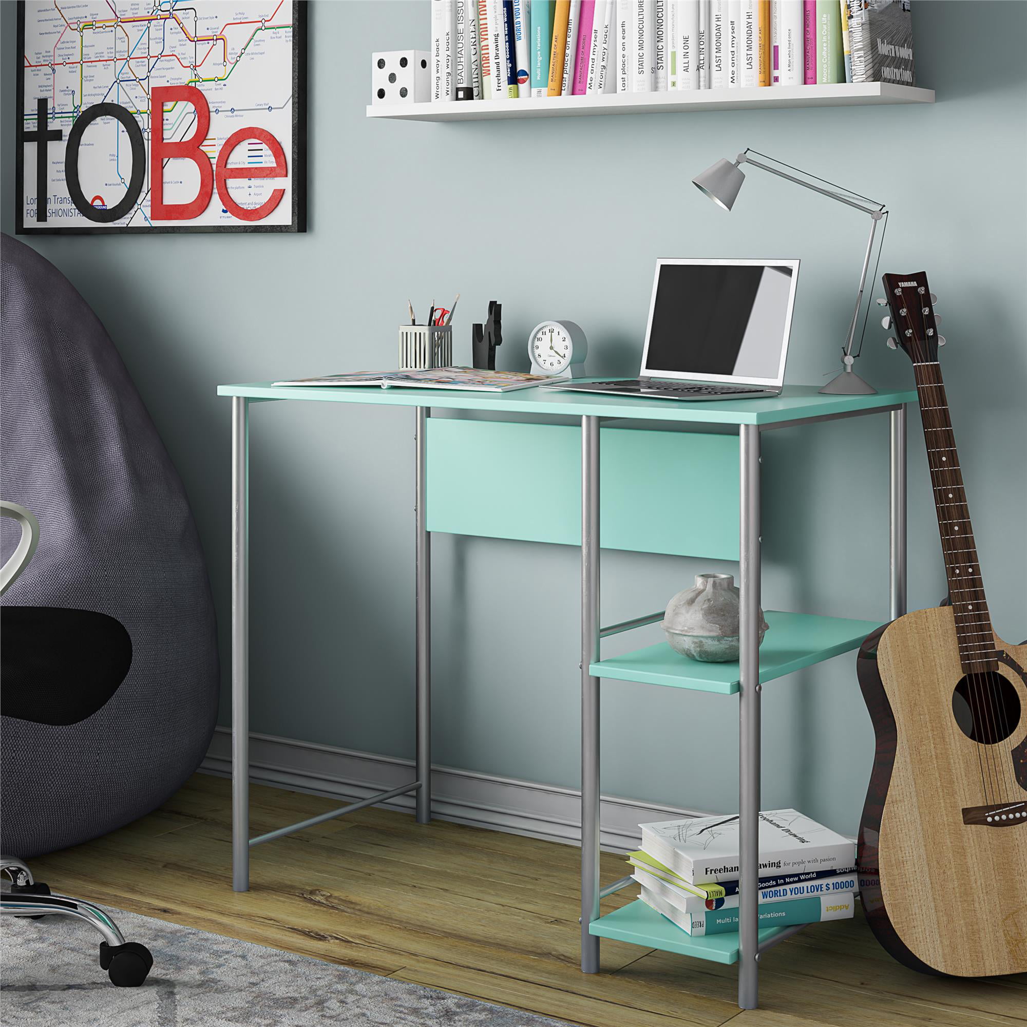Mainstays Metal Student Computer Desk. Spearmint