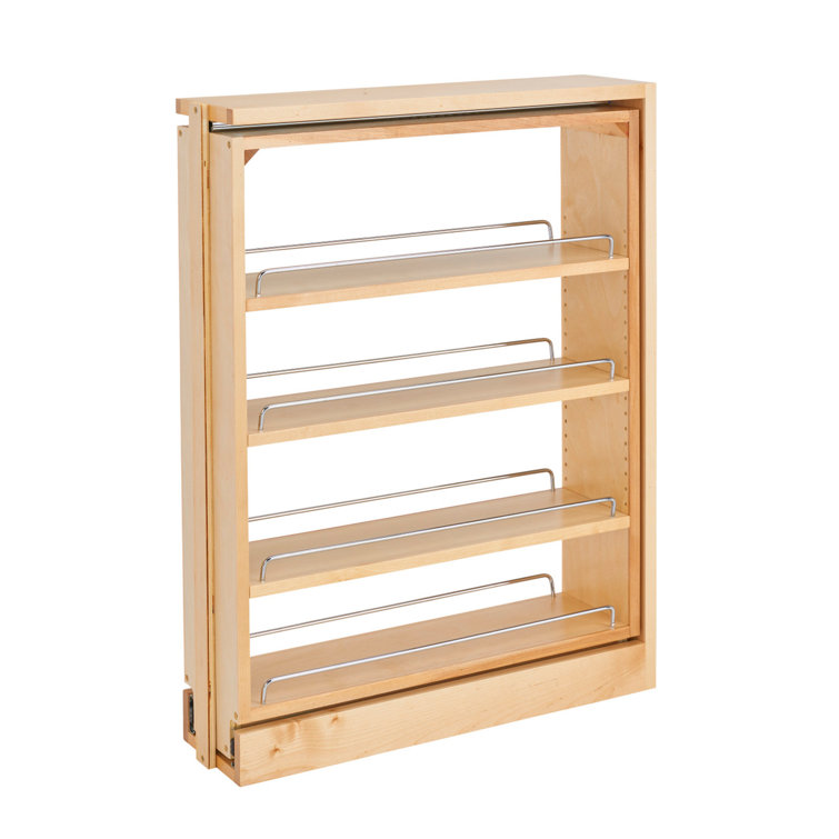 Rev-A-Shelf 6-Inch Base Filler Soft Close Pullout Organizer. Maple