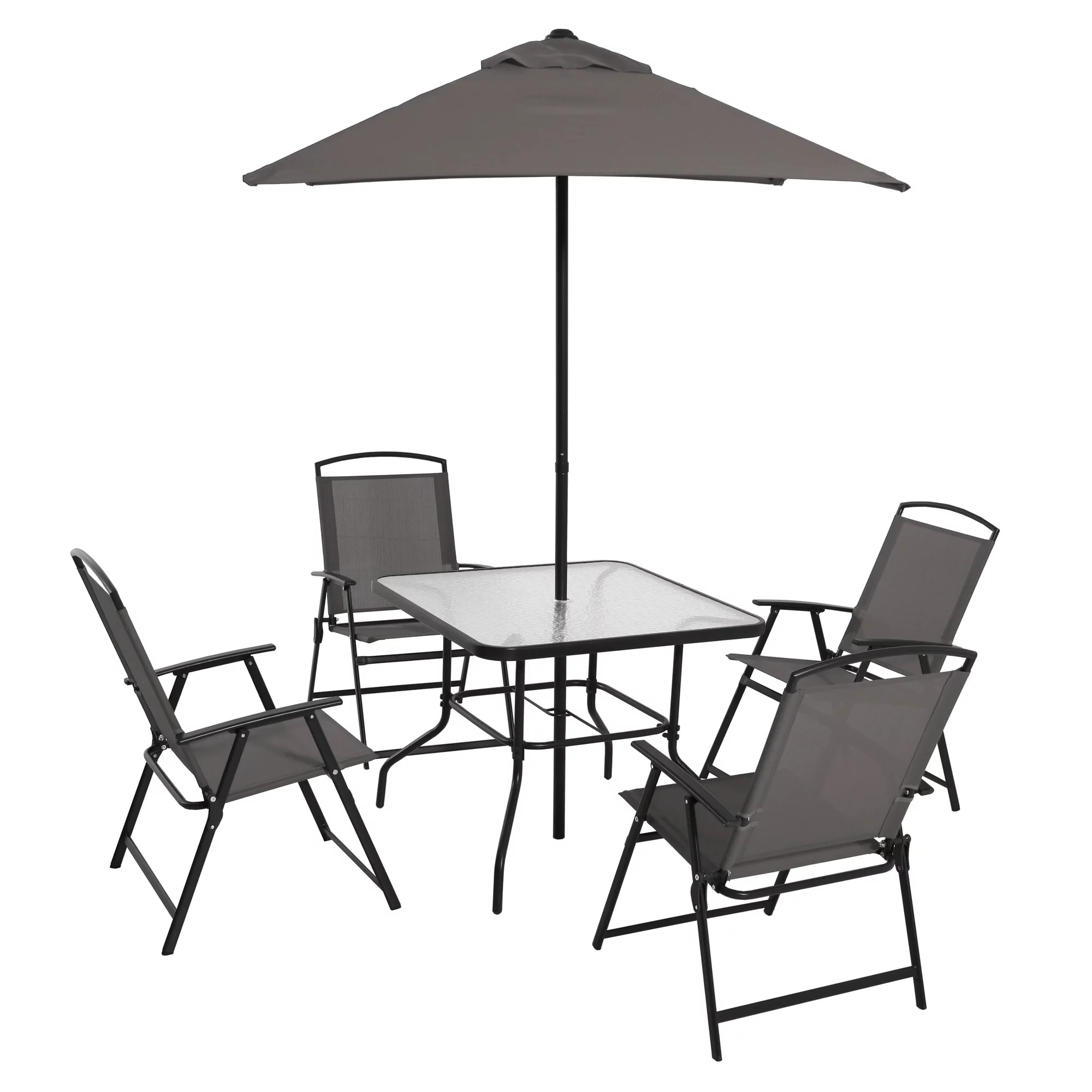 Mainstays Albany Lane 6 Piece Outdoor Patio Dining Set. Grey