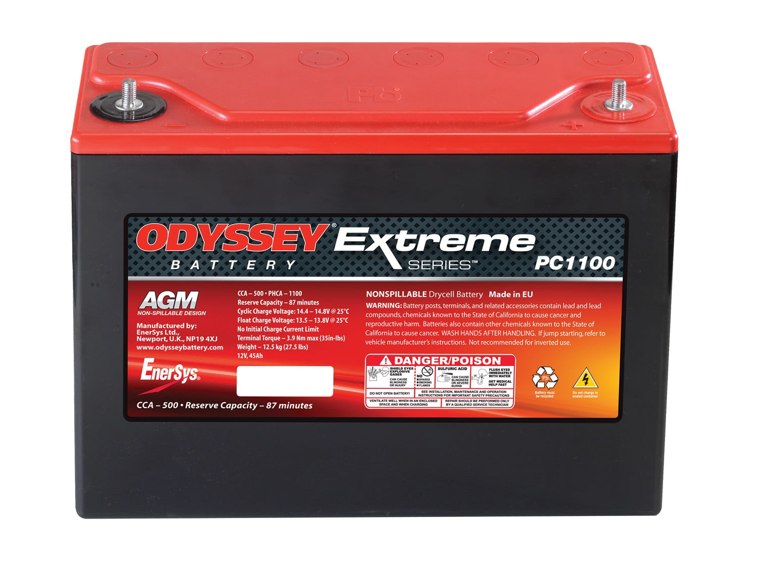 Odyssey Battery ODS-AGM40E Extreme Racing Battery