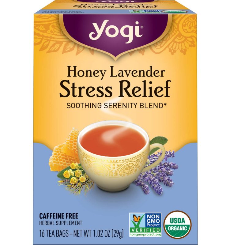 Yogi Tea Honey Lavender Stress Relief. 4 Pack. 64 Tea Bags