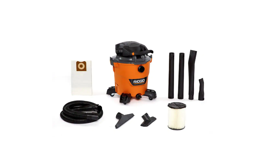 RIDGID HD1280 12 Gal. 6.0-Peak HP NXT Wet/Dry Shop Vacuum with Detachable Blower. Filter. Dust Bag. Hose and Accessories
