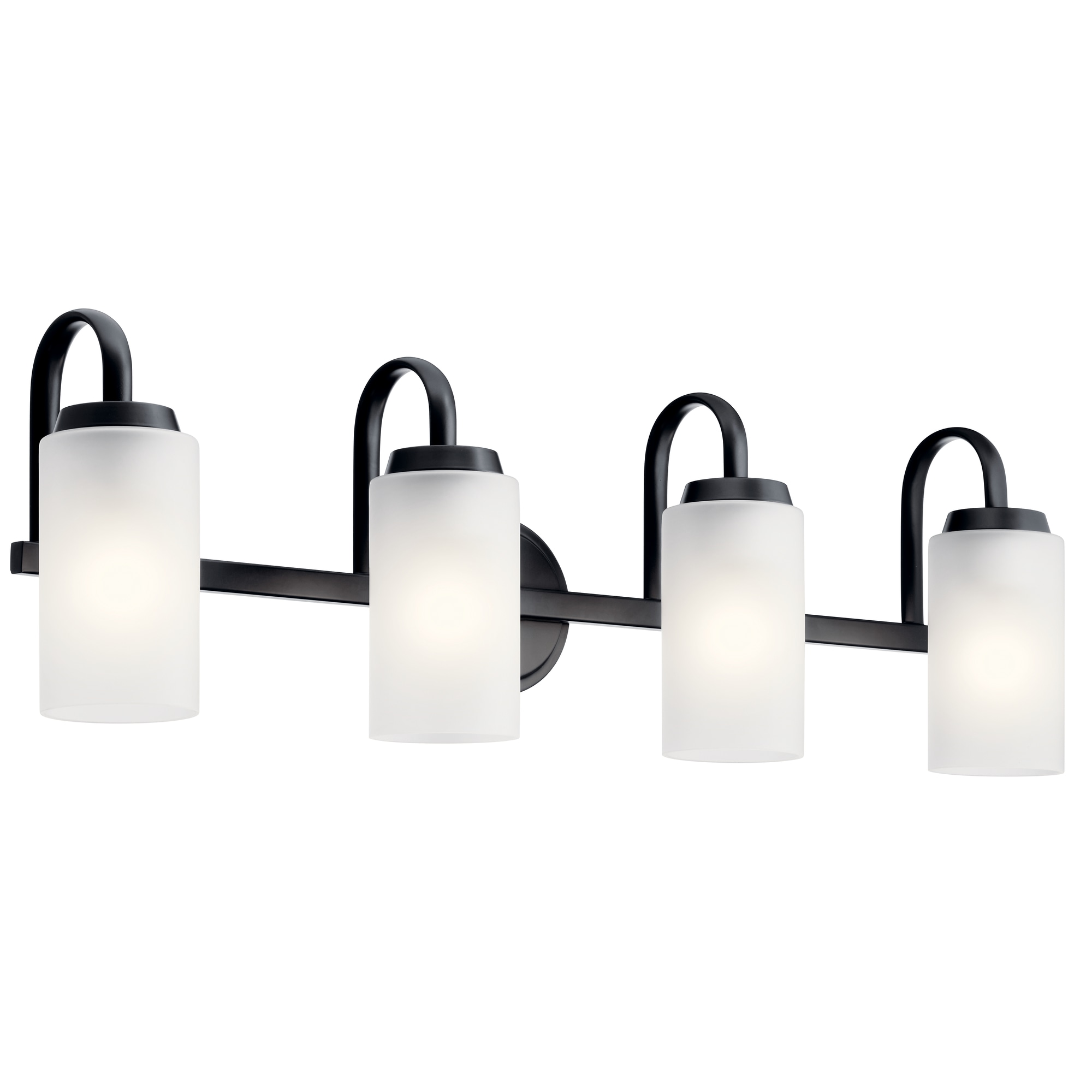 Kichler 55088BK Kennewick 32-in 4-Light Black Traditional Vanity Light