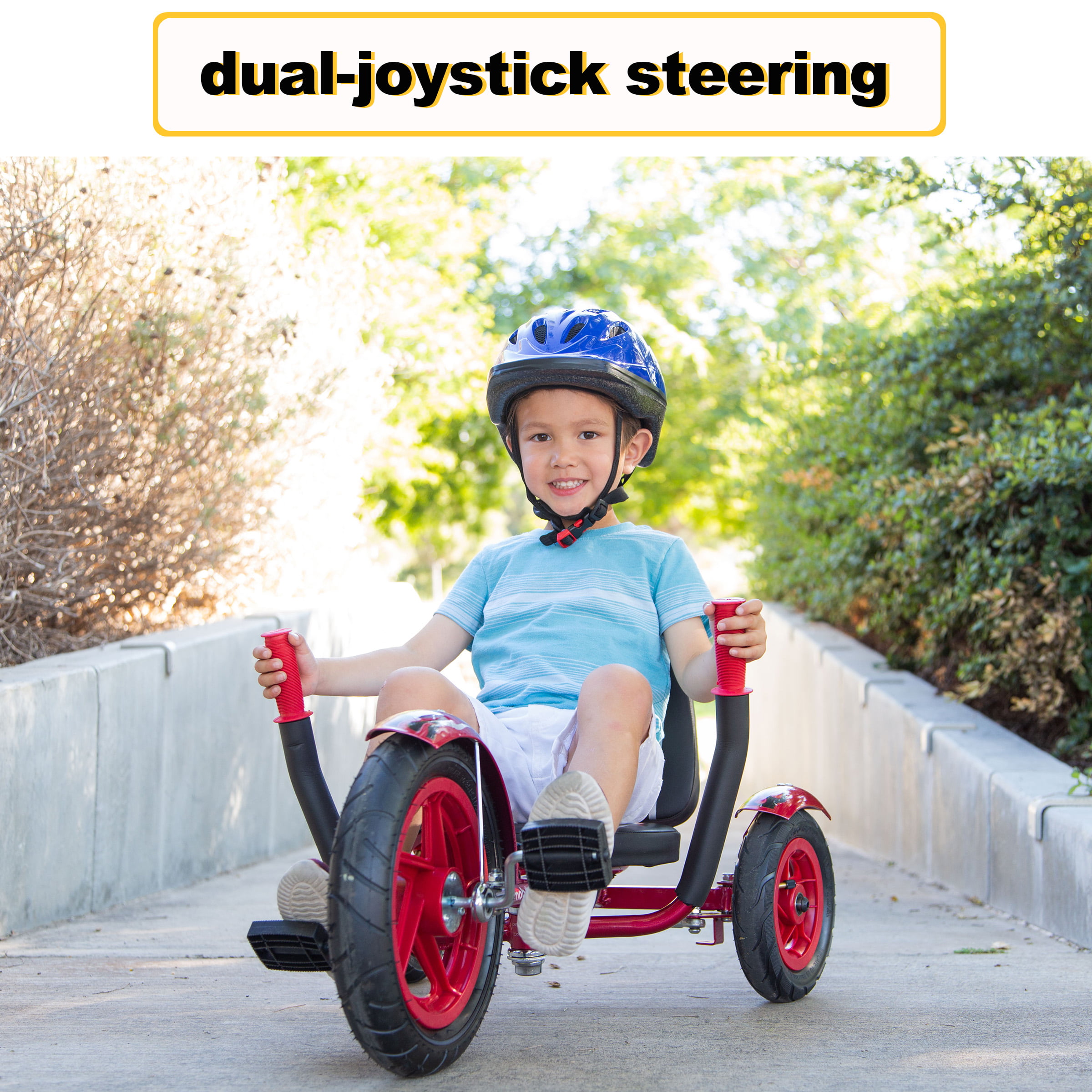 Mobo Mity Sport Tricycle. Toddler Big Wheel Ride On Trike. 3-5 Years Old. Pedal Car for Kids. Red