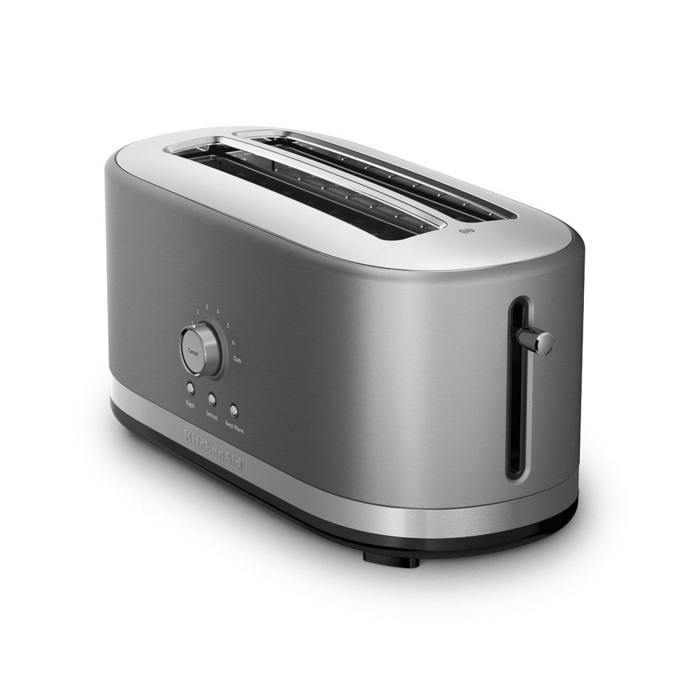 KitchenAid KMT4116CU 4 Slice Long Slot Toaster with High Lift Lever. Contour Silver