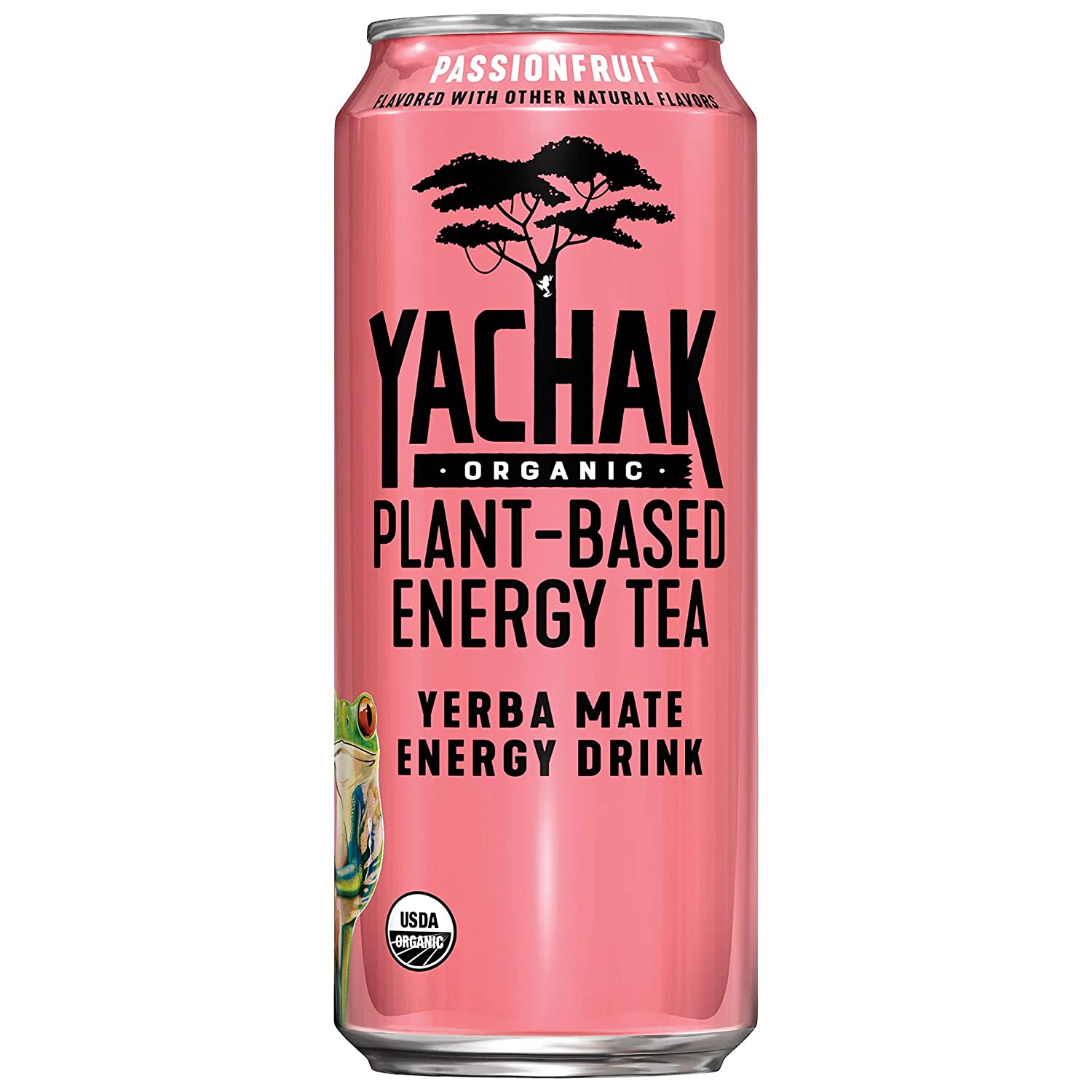 Yachak Yerba Mate Drink. Passionfruit. 16 Fl Oz. 12 Count
