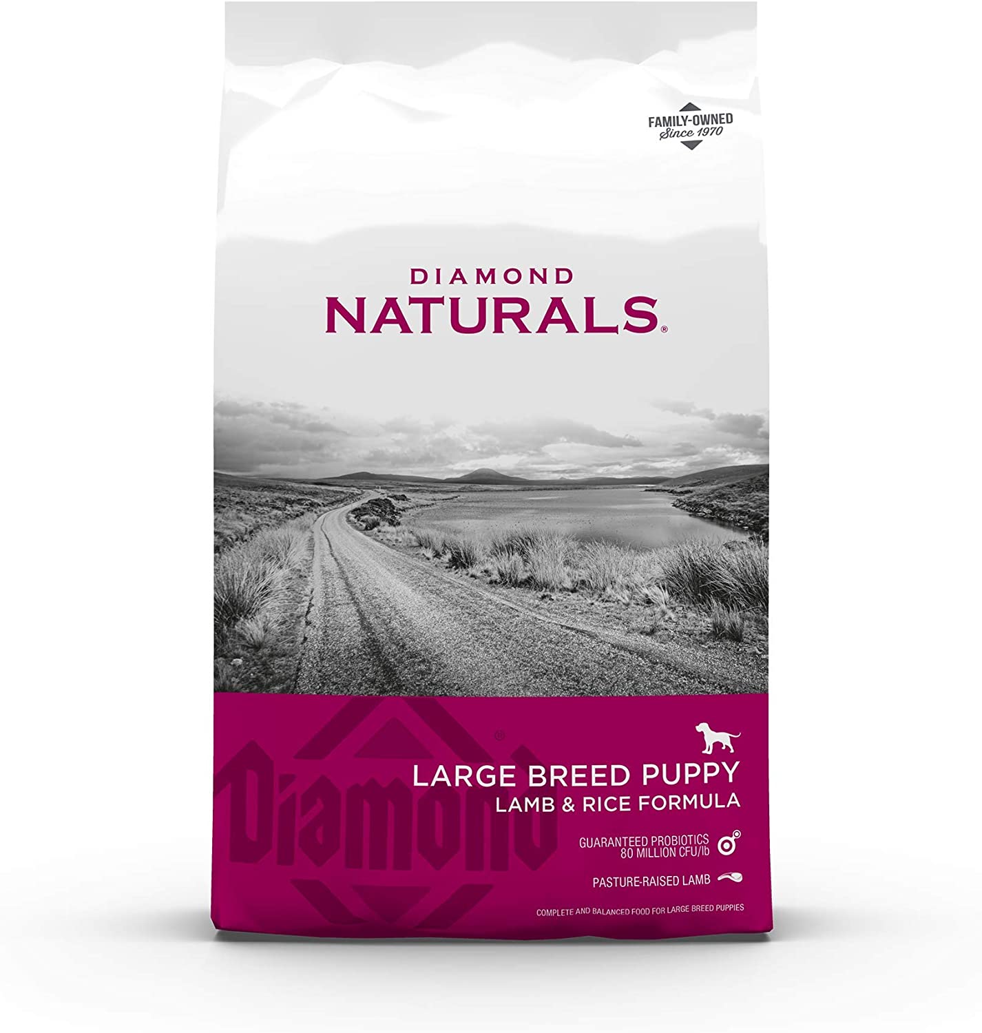 Diamond Naturals Large Breed Dry Puppy Food Real Lamb and Rice Protein. Probiotics. Superfoods. Antioxidants and Other Premium Ingredients to Support Health in Growing Puppies 20lb