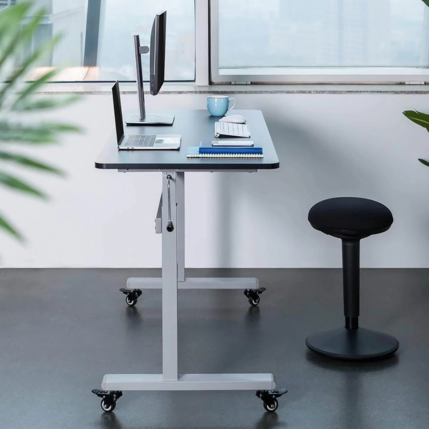 55″ Standing Desk with Hand Crank. Assorted Colors