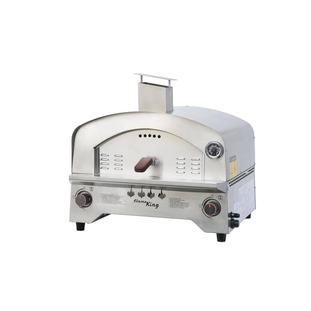 Flame King YSN-SSPZG Multi-Function Propane Pizza Oven with 13 in. Pizza Stone