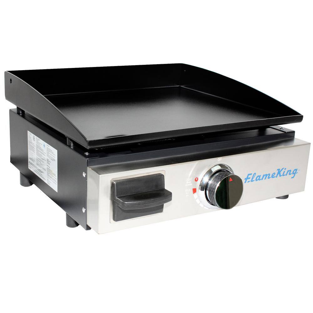 Flame King YSNFM-HT-200 17 in. LP Griddle with Small Regulator for RV