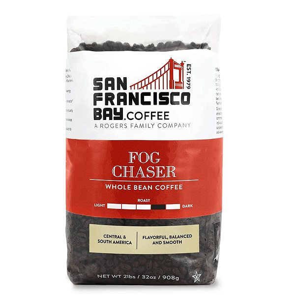 SF Bay Coffee Bean Fog Chaser Whole 2LB (32 Ounce) Medium Dark Roast
