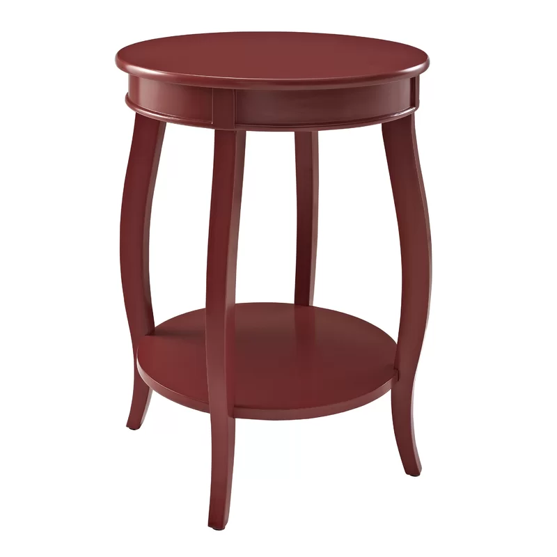 Winston Porter Carminella 24” Tall End Table Red