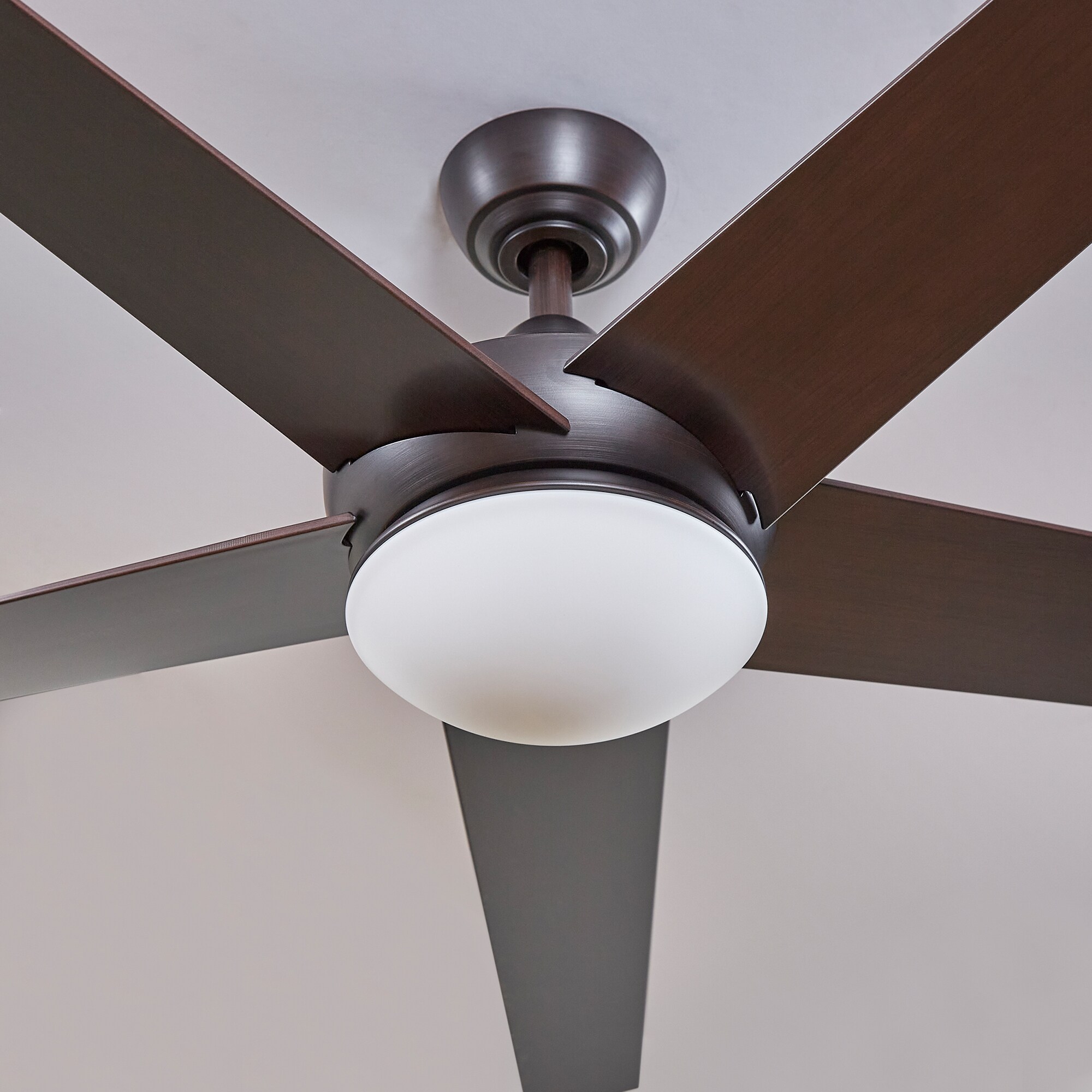 Fanimation Studio Collection Covert 64-in Aged Bronze LED Indoor/Outdoor Ceiling Fan with Light Remote (5-Blade)