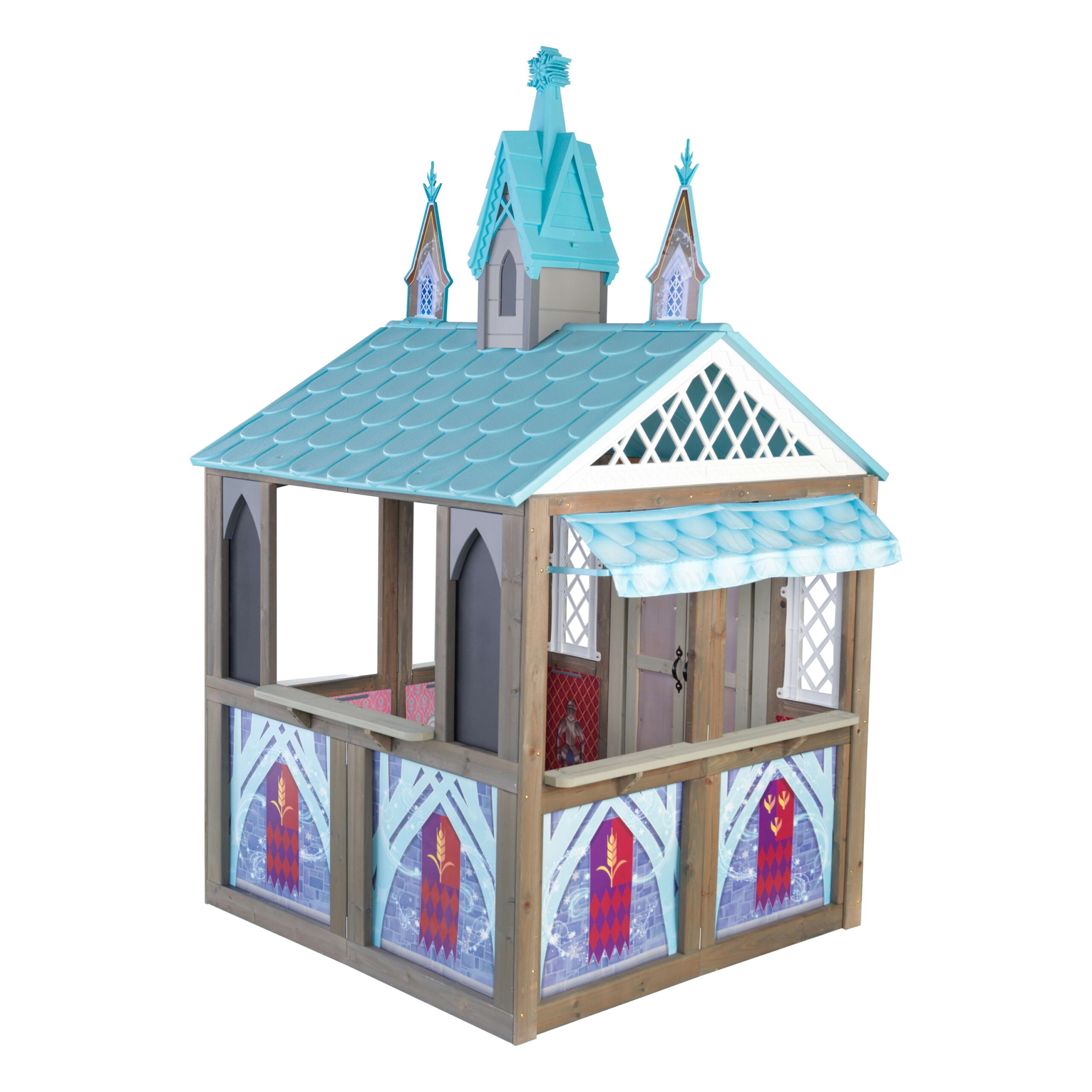 KidKraft Disney® Frozen Arendelle  Wooden Playhouse. Children-s Outdoor Play