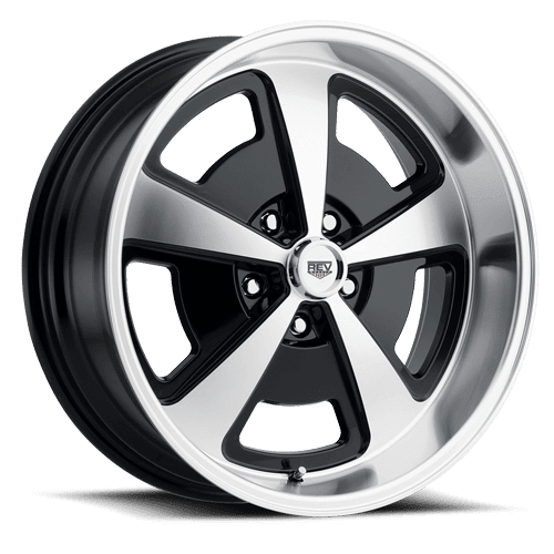 REV Wheels 109MB-5806500 109 Series “Magnum”- 15×8 - 4.5 BS - 5×4.5/5×114.3 -Gloss Black/Machine Lip Finish
