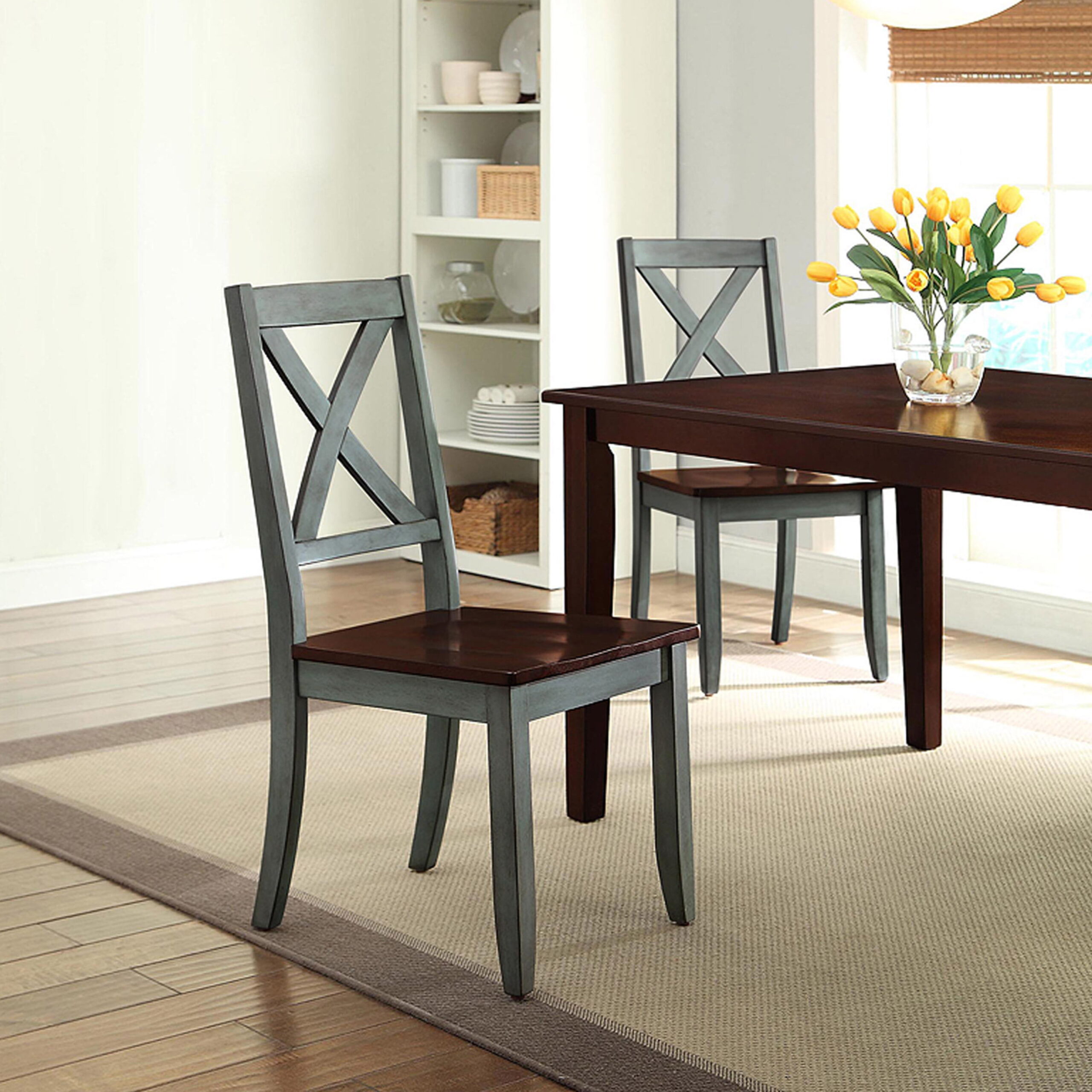 Better Homes & Gardens Maddox Crossing Dining Chairs. Set of 2. Dark Seafoam Finish