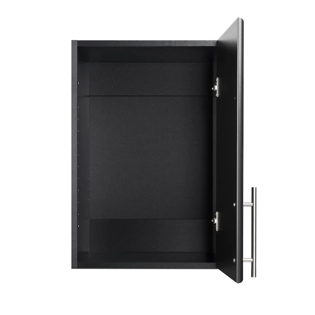 Prepac Elite Wood Freestanding Garage Cabinet in Black (16 in. W x 24 in. H x 16 in. D)