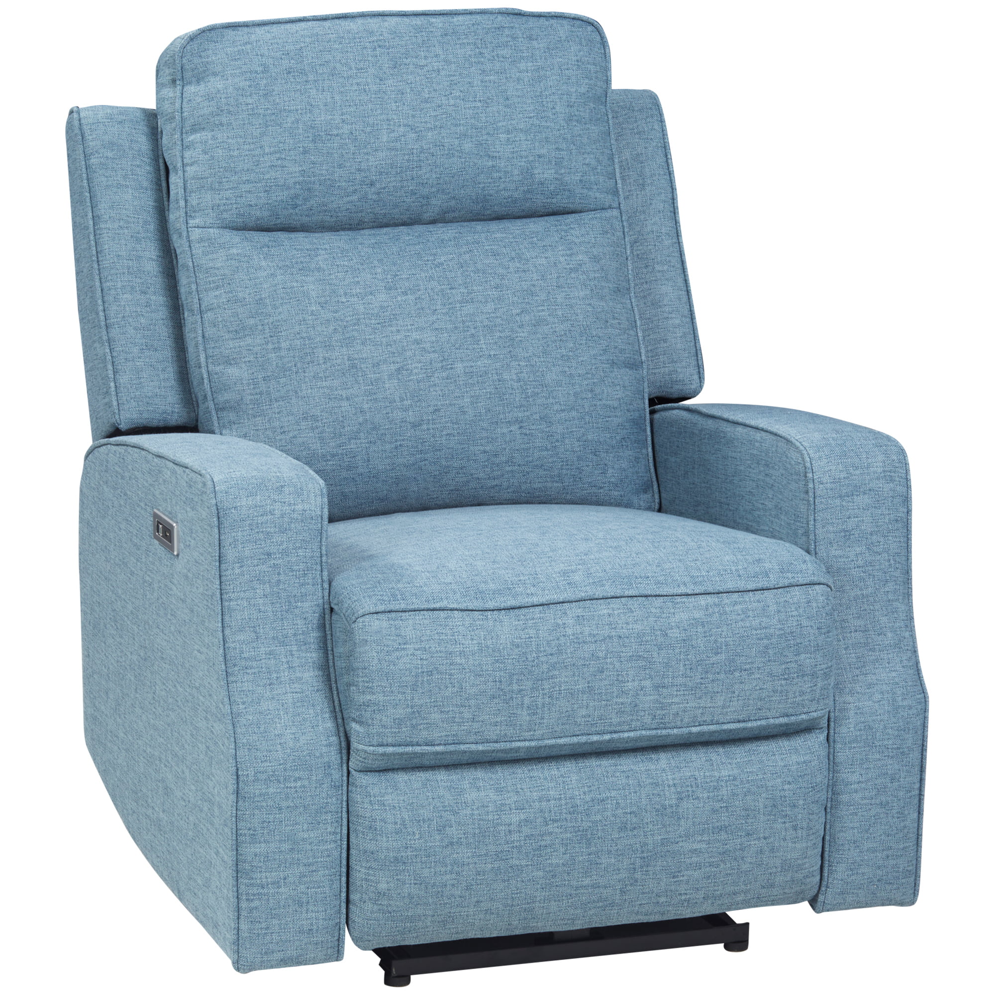 HOMCOM Electric Power Recliner Chair/Armchair Sofa with Linen Upholstered Seat