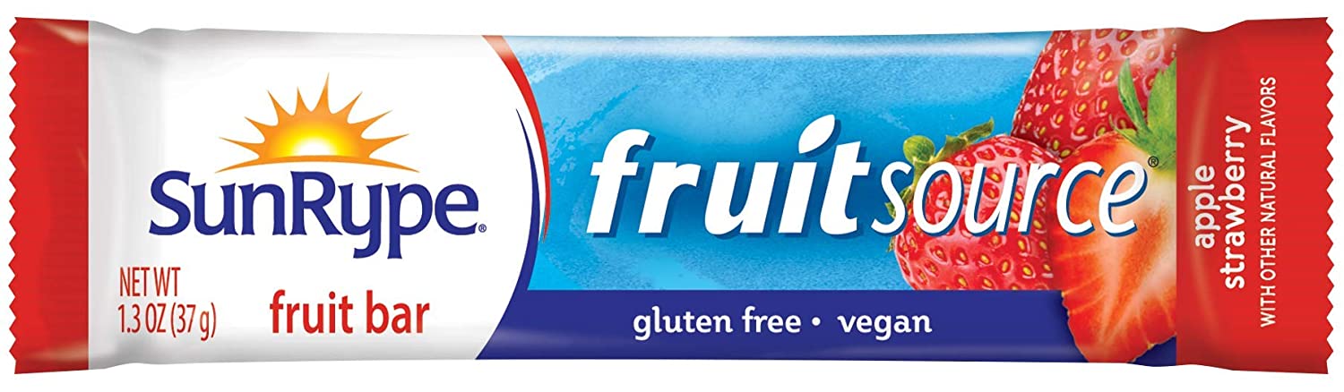 SunRype Fruit Bar. Apple + Strawberry Fruitsource (Case of 25 Bars)