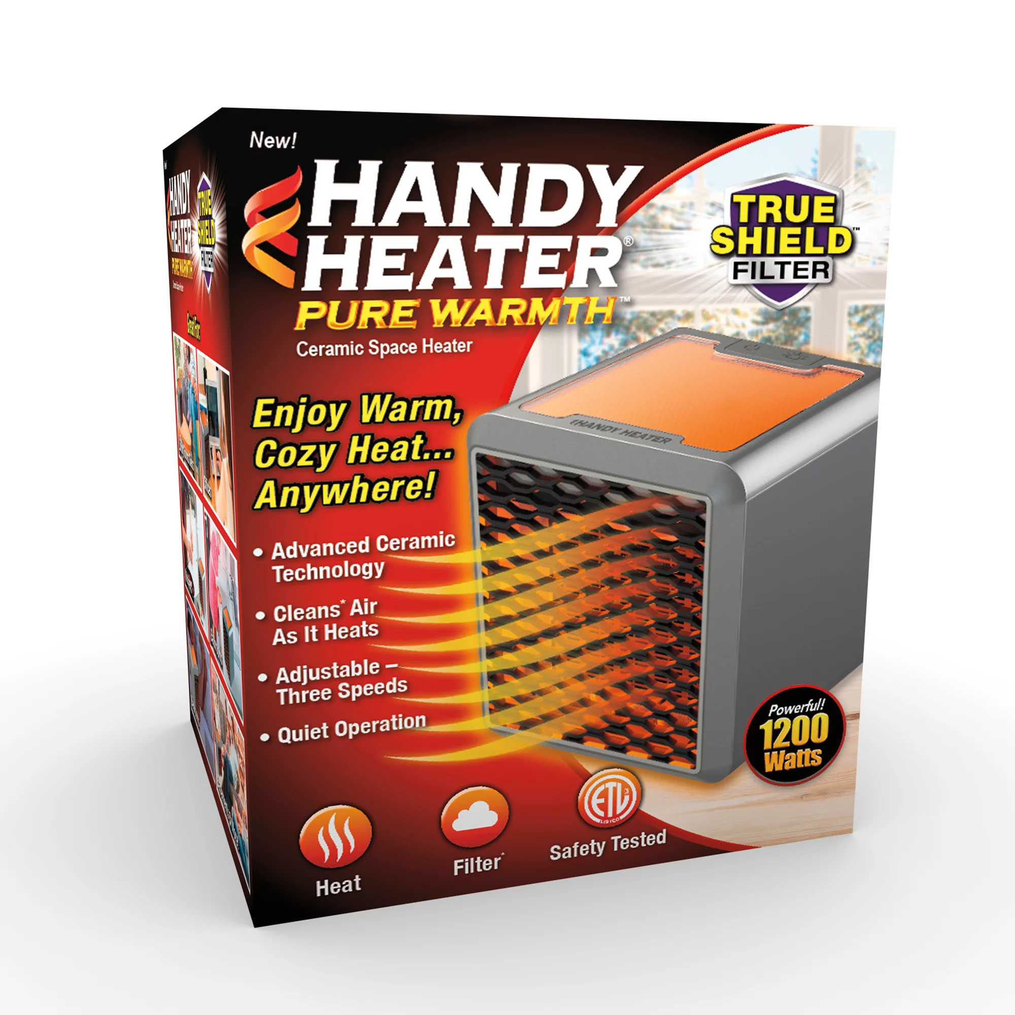 Handy Heater Pure Warmth Powerful Ceramic Space Heater. As Seen On TV