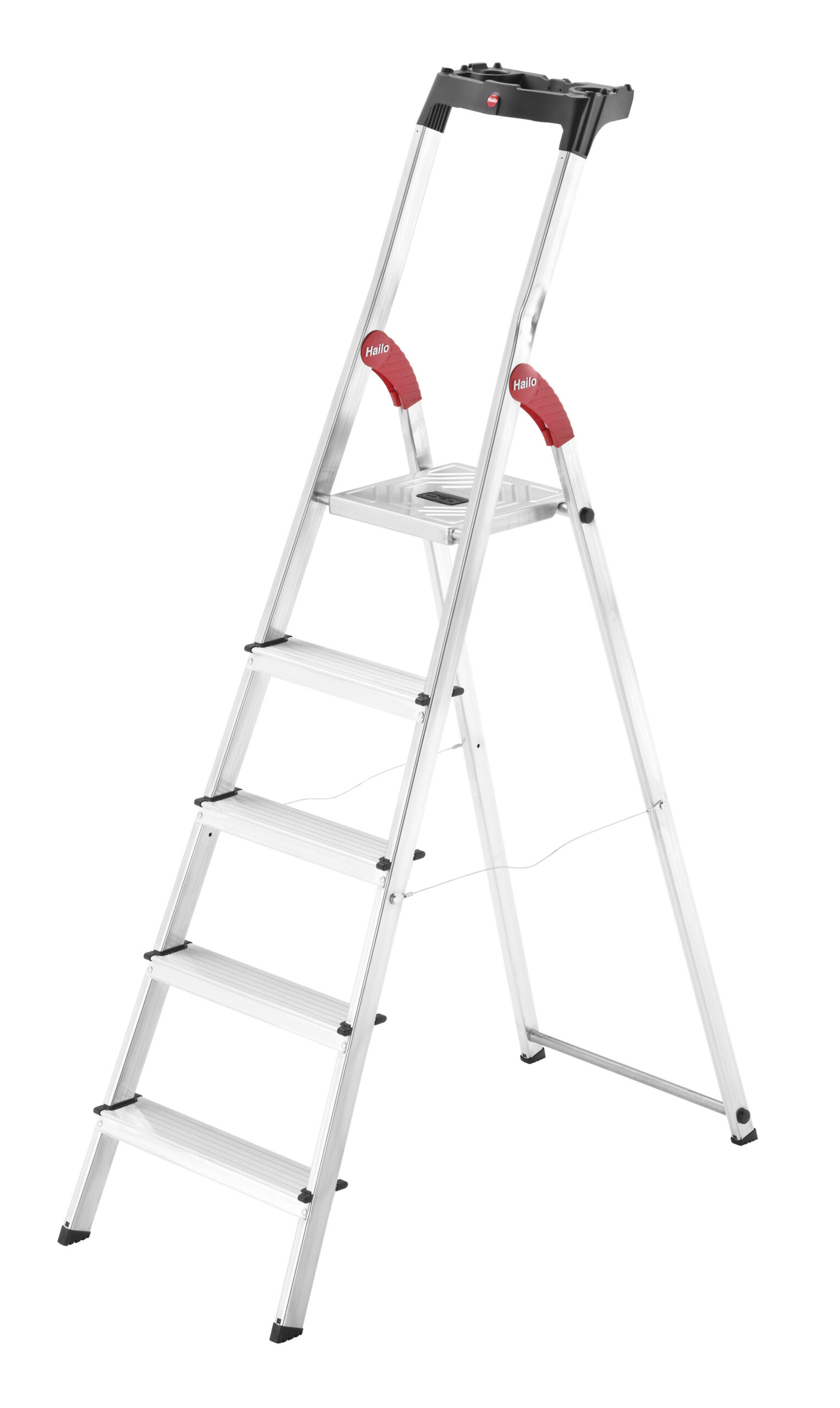 Hailo USA Inc. 5.97 ft Aluminum Step Ladder with 330 lb. Load Capacity