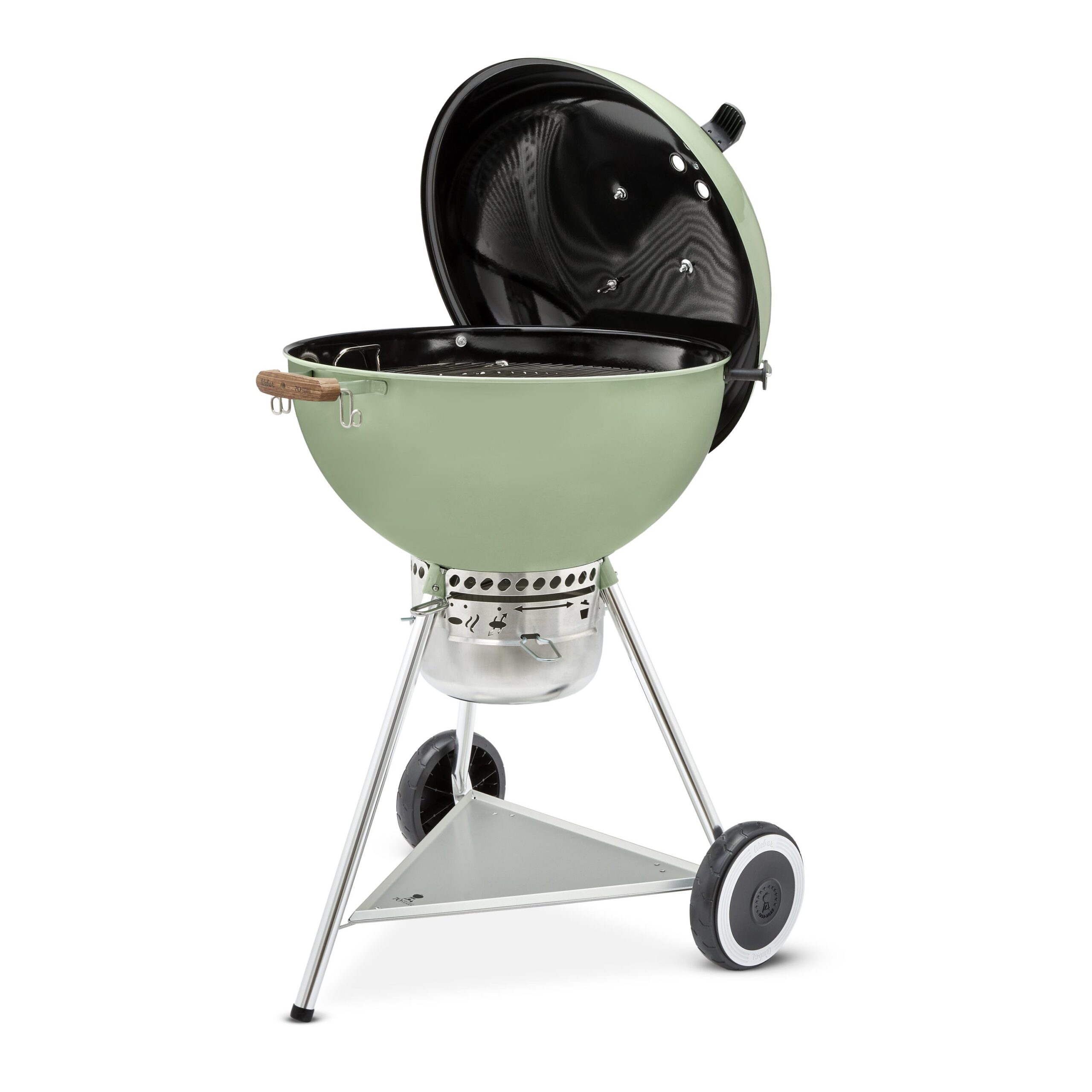 Weber 70th Anniversary Kettle 22-in W Diner Green Kettle Charcoal Grill