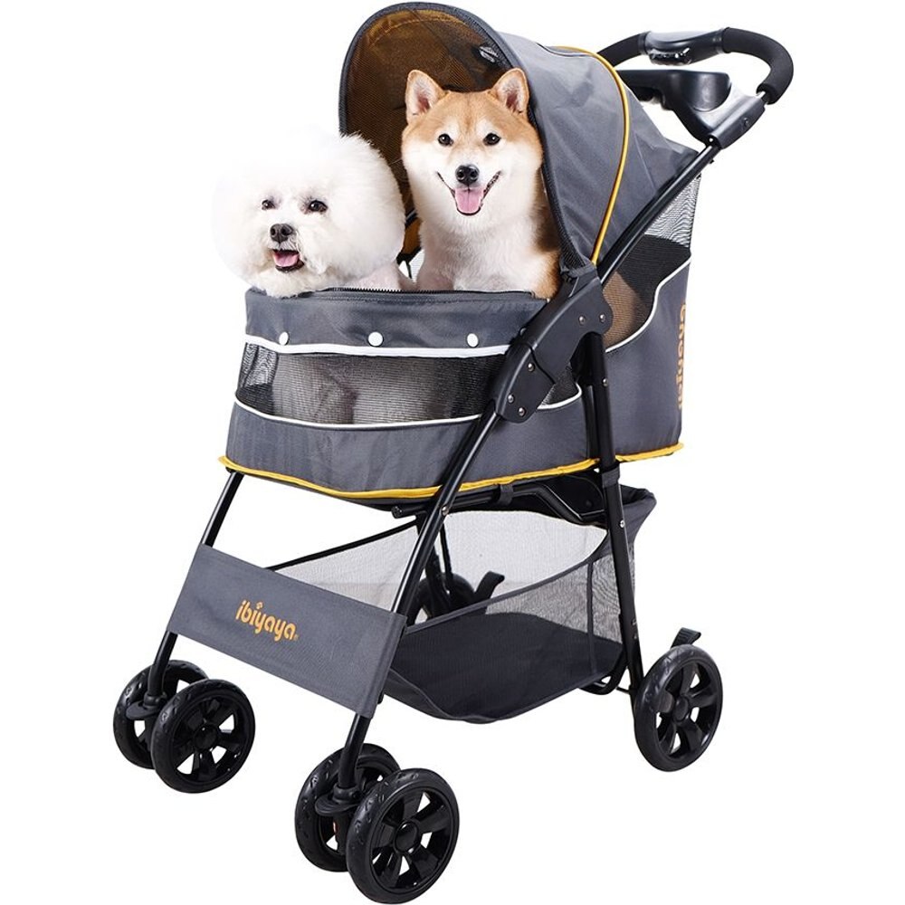 Ibiyaya Cloud 9 Dog and Cat Pet Stroller - Mustard Yellow
