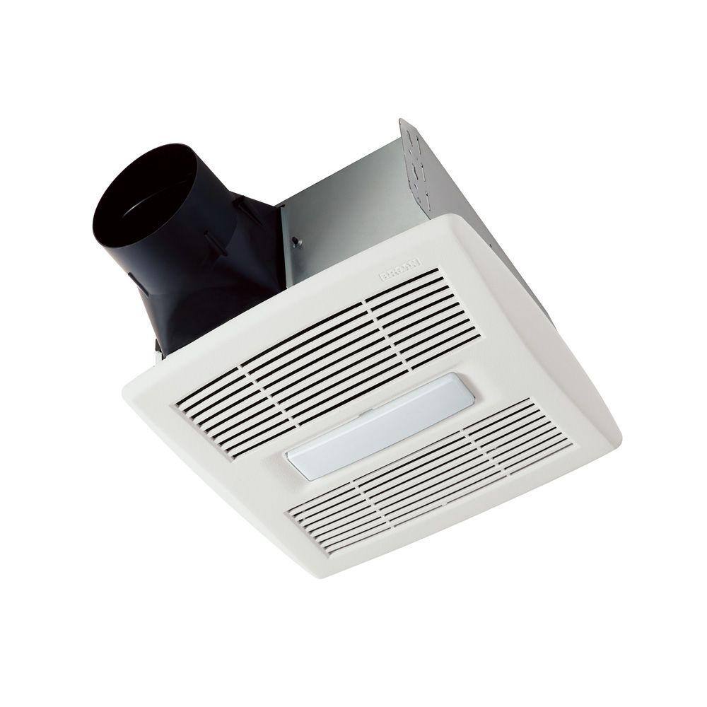 Broan-NuTone AE110L InVent Series 110 CFM Ceiling Installation Bathroom Exhaust Fan with Light. ENERGY STAR