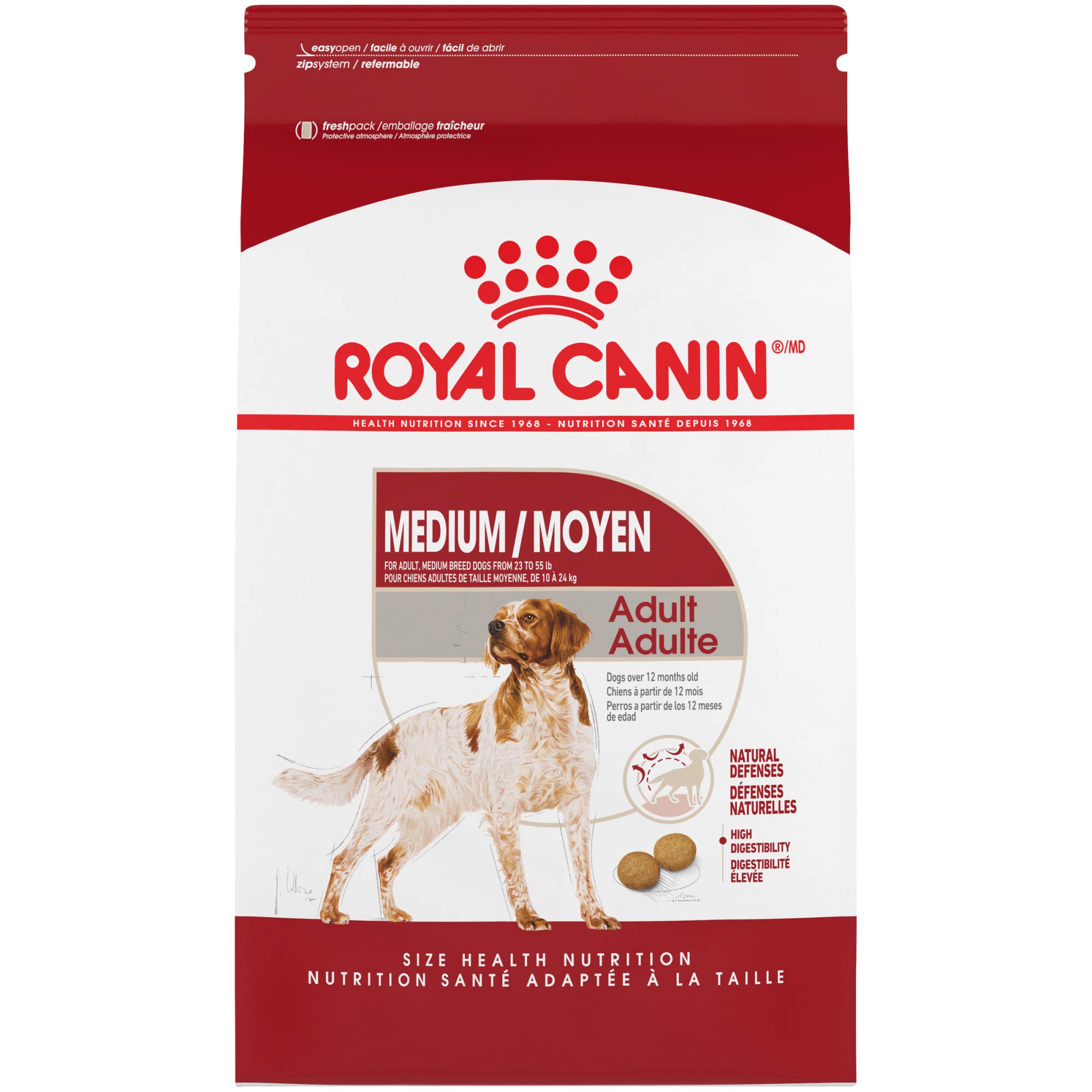 Royal Canin Medium Breed Adult Dry Dog Food. 30 lb bag