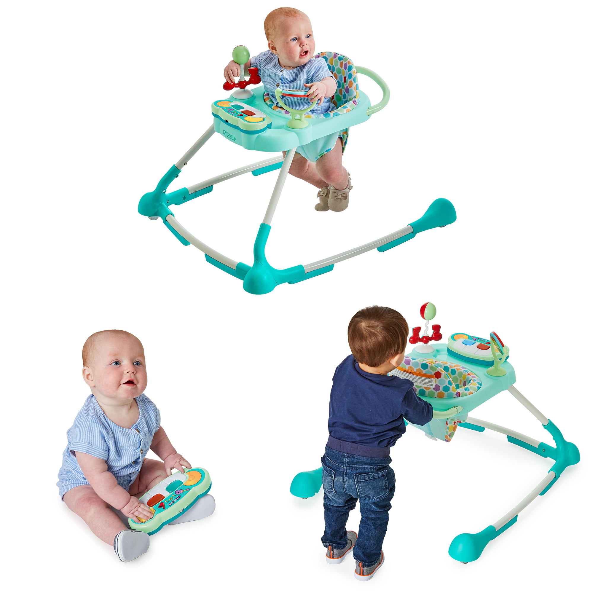 Kolcraft Tiny Steps Groove 3-in-1 Baby Activity Walker. Infant to Toddler. Unisex