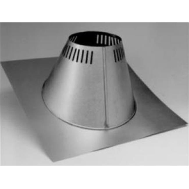 Selkirk Corporation JSC8AAF 8 Inch  Superpro Flashing  0/12-6/12 Pitch With Storm Collar  Galvalume