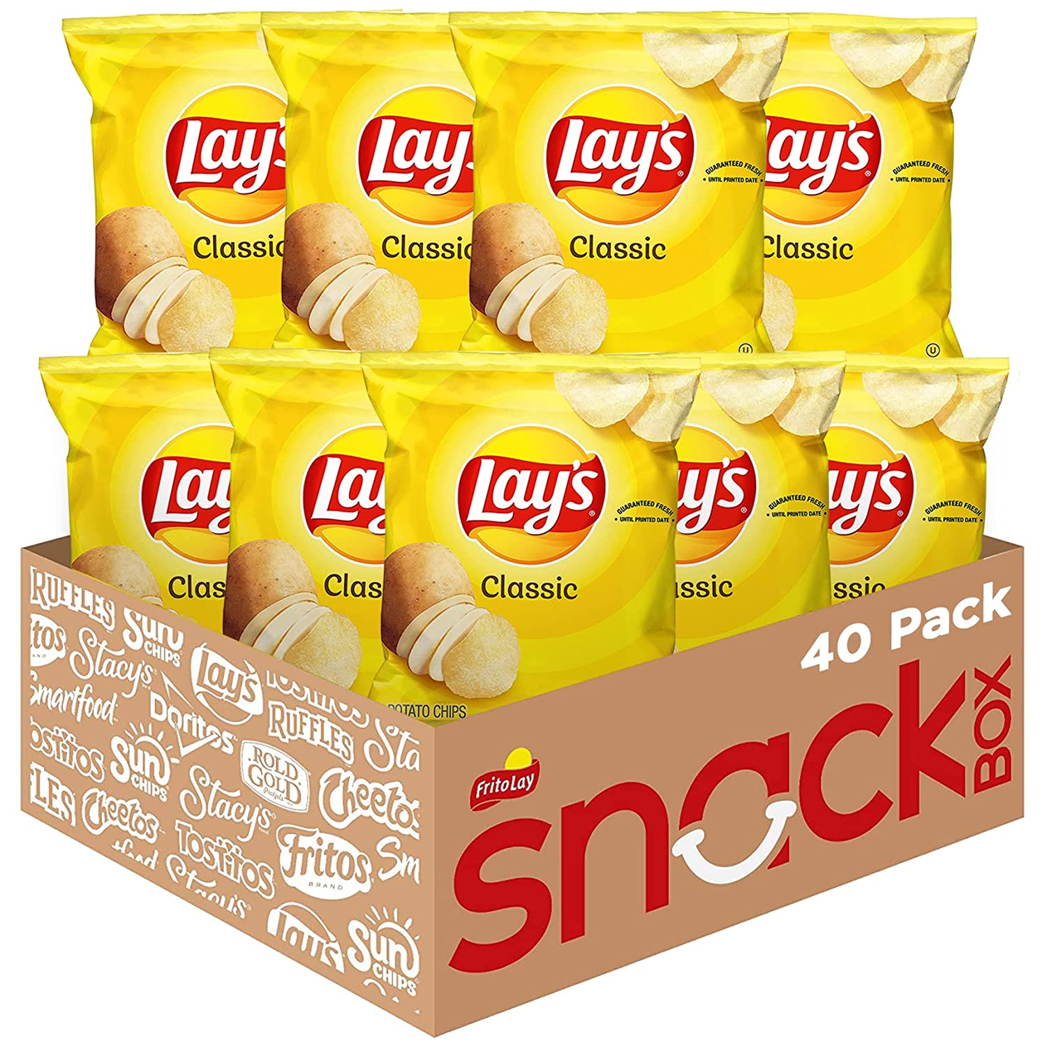 Lay-s Classic Potato Chips. 1 oz (Pack of 40)