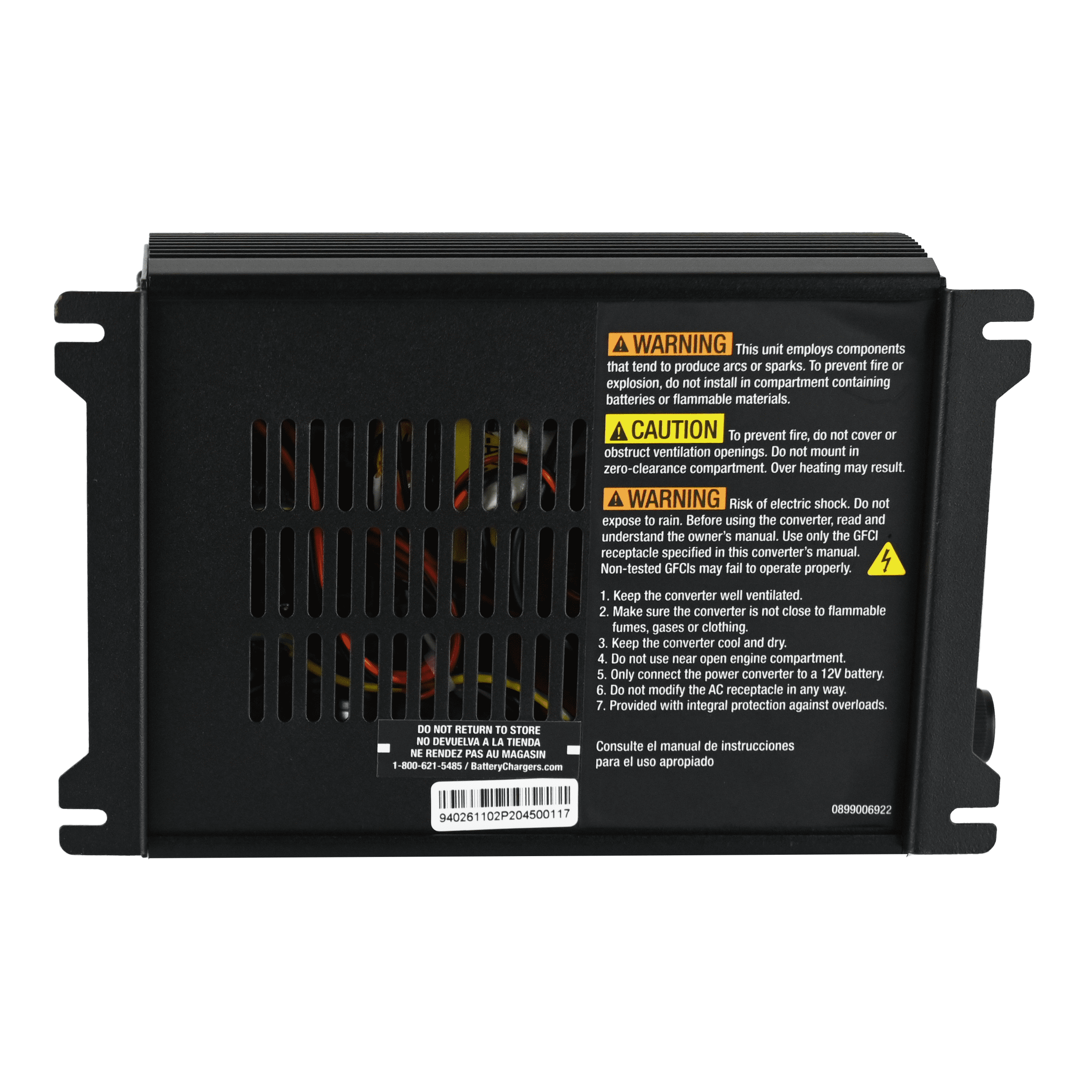 Schumacher 1000 Continuous Watt/2000 Peak Watt Power Inverter – Convert 12V DC Power to 120V AC Household Power