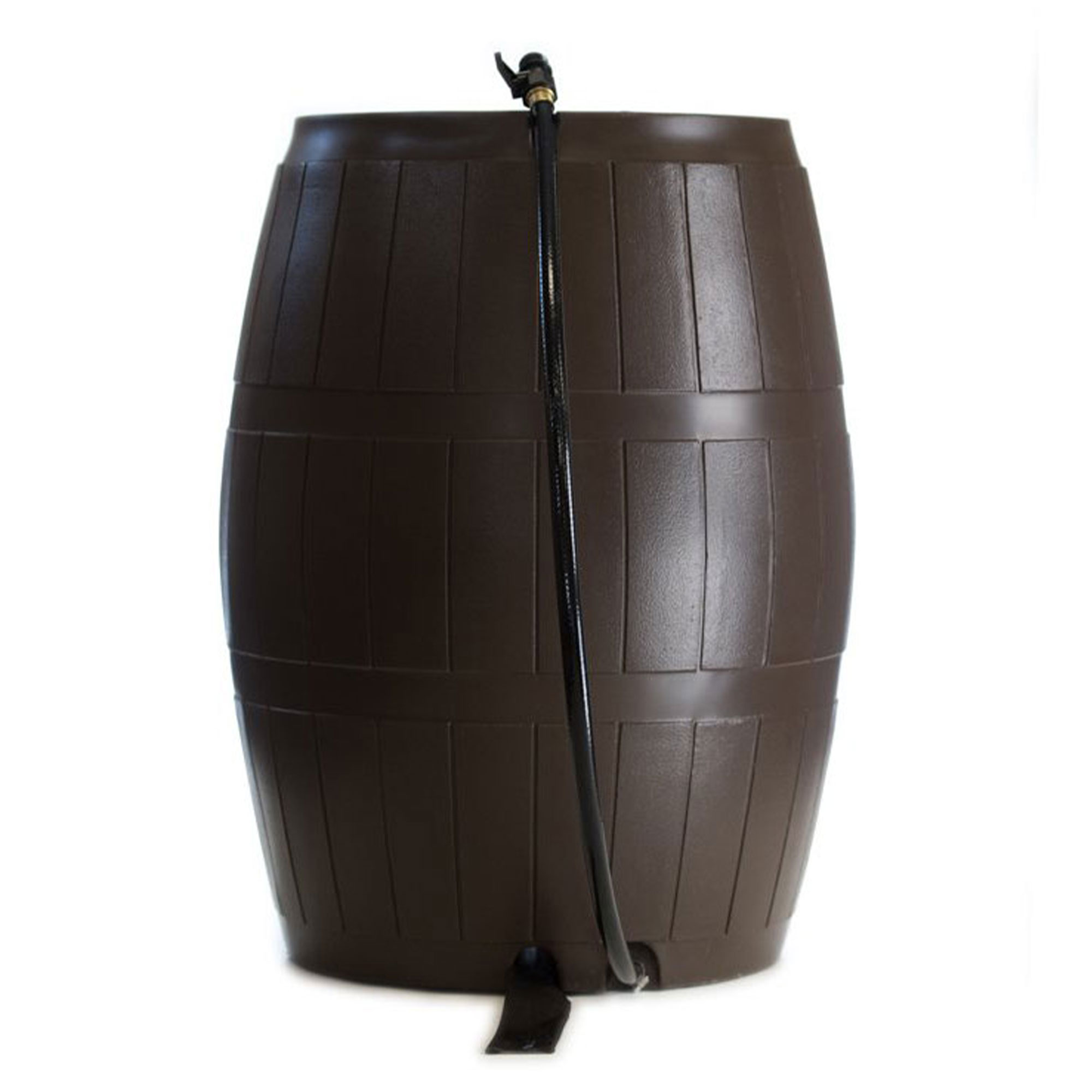 FCMP Outdoor RC4000 45 Gallon Outdoor Rain Water Catcher Barrel. Brown