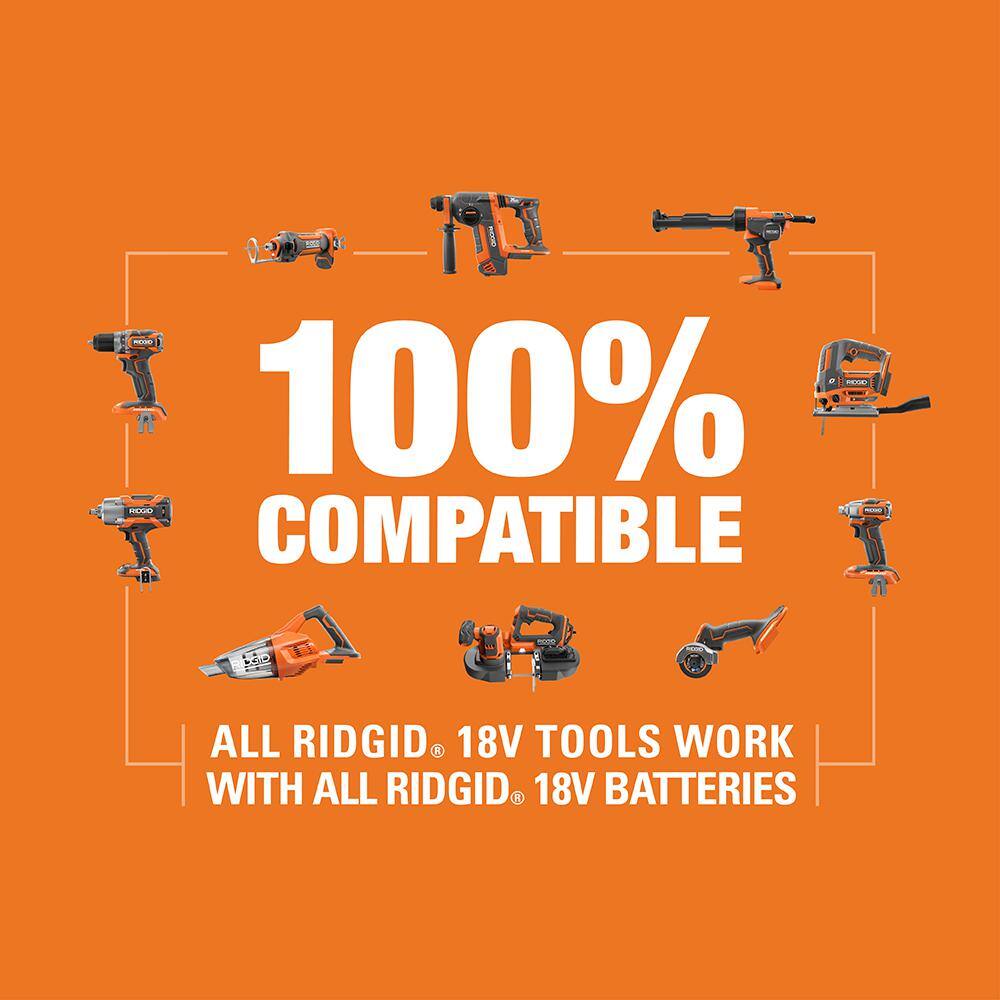 RIDGID R9272-AR2040 18V Cordless 2-Tool Combo Kit with Batteries. Charger. Bag and Impact Rated Driving Kit (70-Piece)