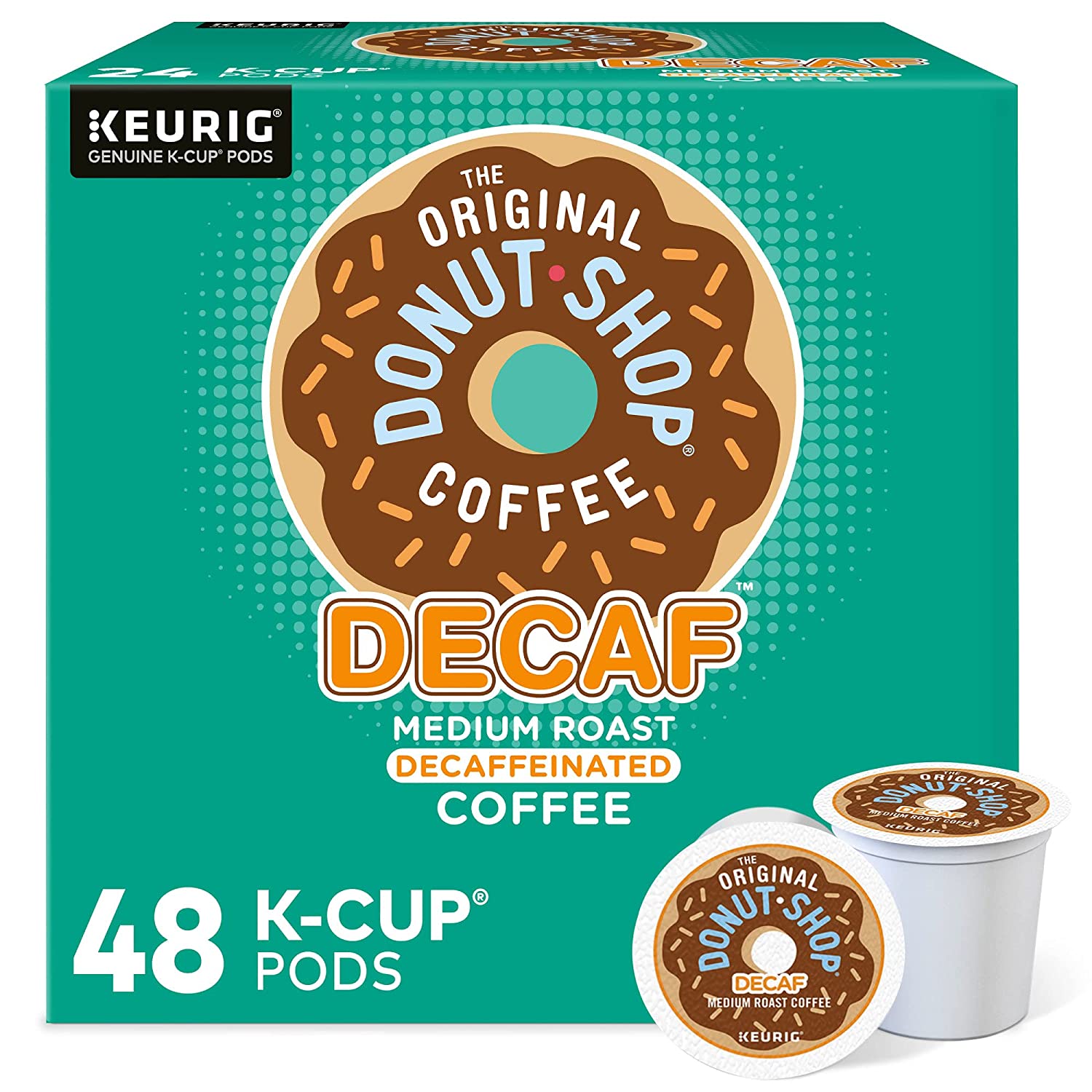 The Original Donut Shop Decaf Keurig Single-Serve K-Cup Pods. Medium Roast Coffee. 48 Count