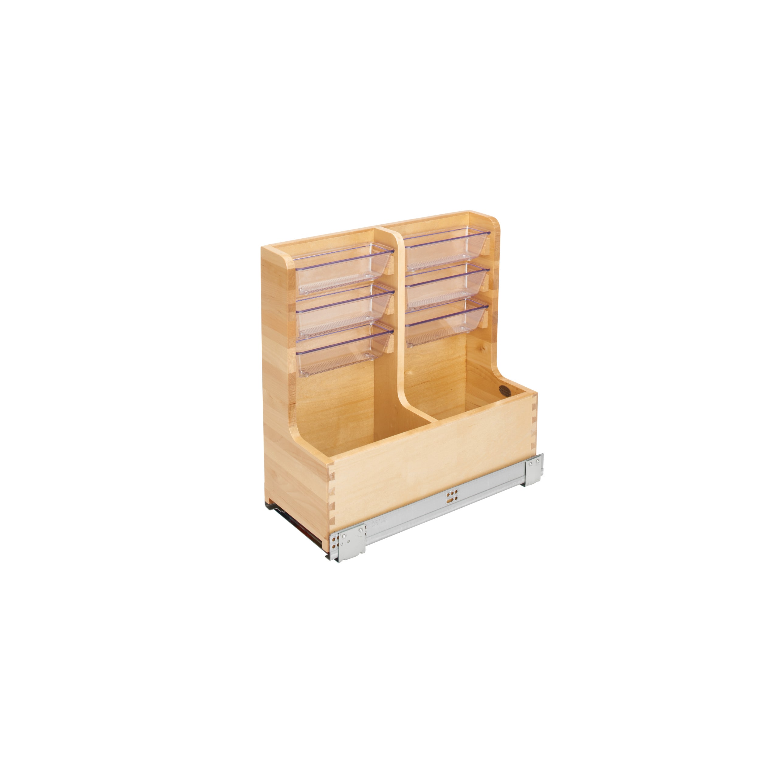 Rev-A-Shelf 8.75-in W x 18.87-in H 4-Tier Cabinet-mount Wood Soft Close Sliding Shelf Kit