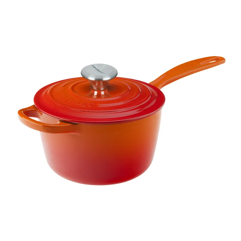 Le Creuset Enameled Cast Iron Signature Saucepan. 1.75 qt.. Flame