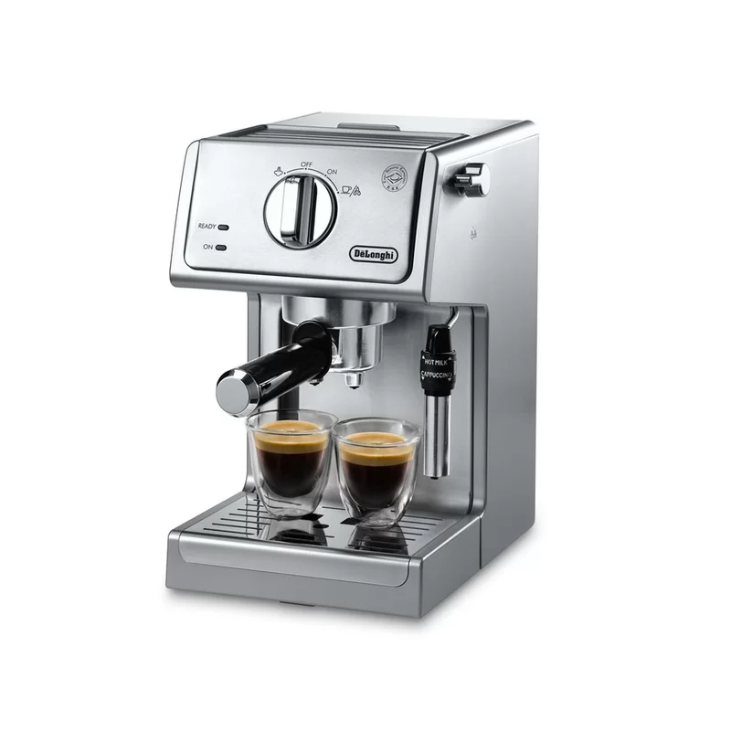 DeLonghi ECP3630 15-Bar Stainless Steel Espresso Machine and Cappuccino Maker with Manual Frother